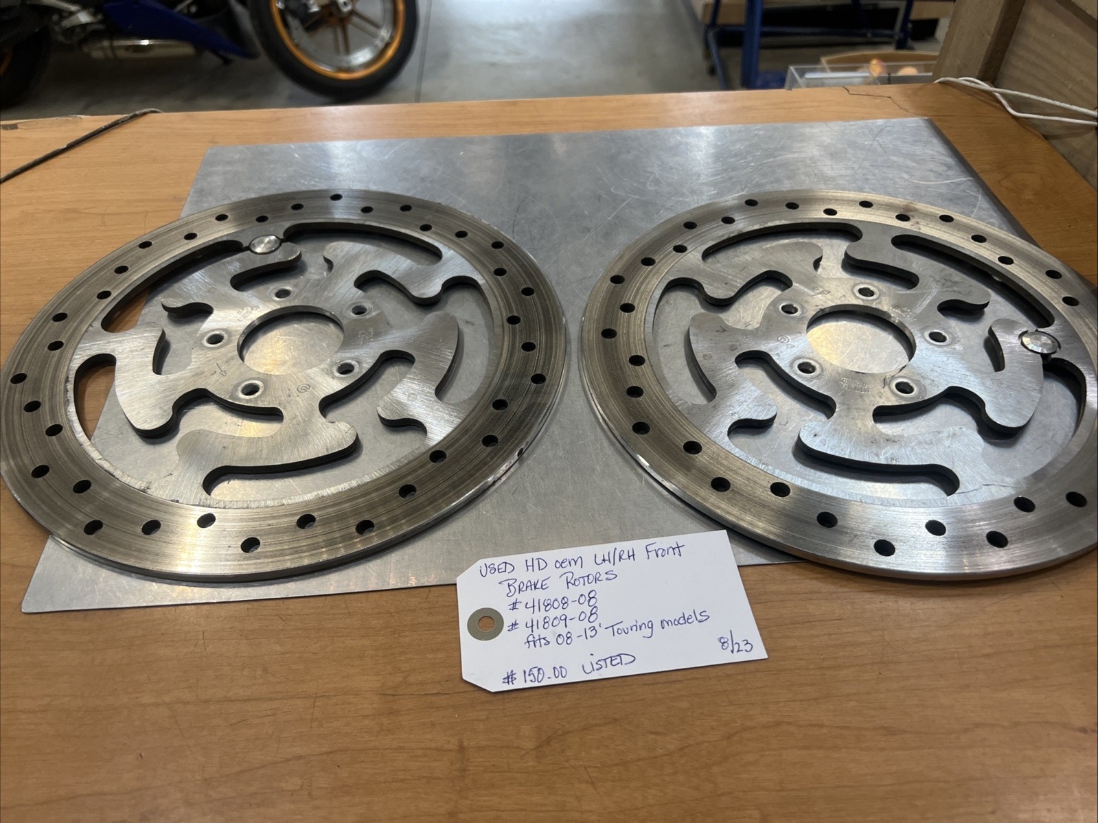 Harley Davidson oem LH/RH Front Brake Rotors #41808-08