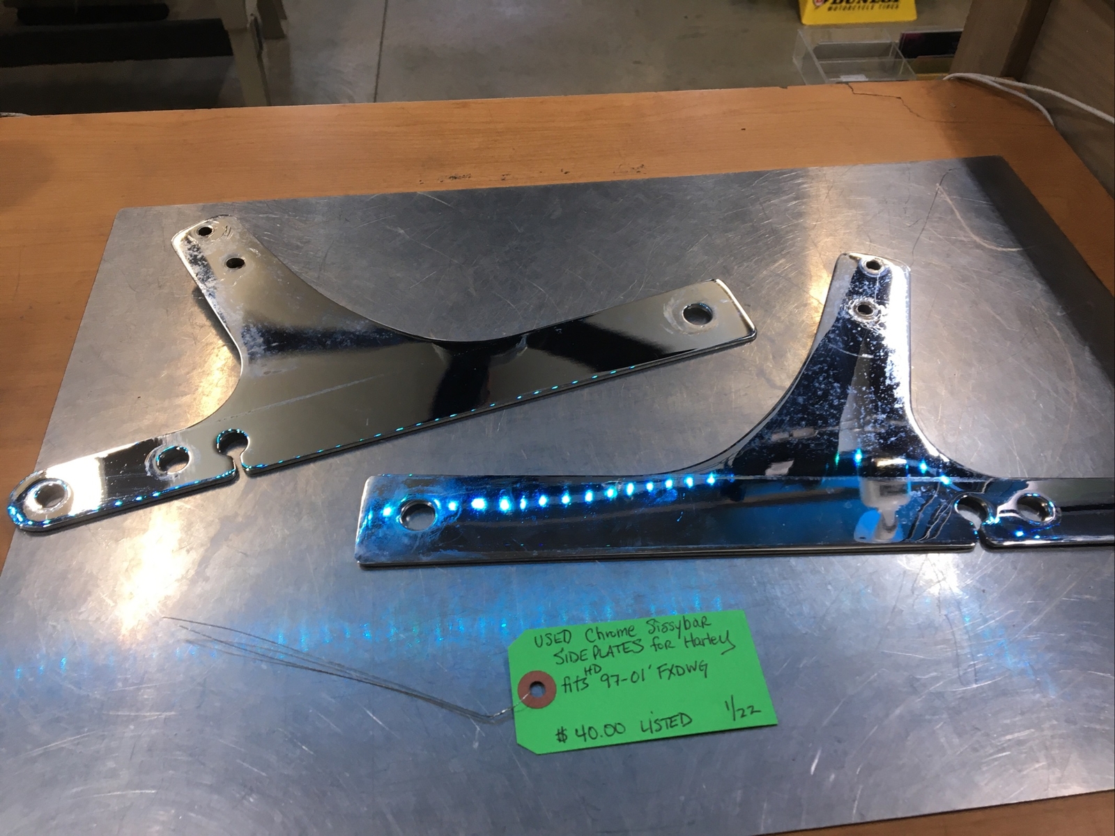 Chrome Sissybar Sideplates For Harley  | Knobtown Cycle