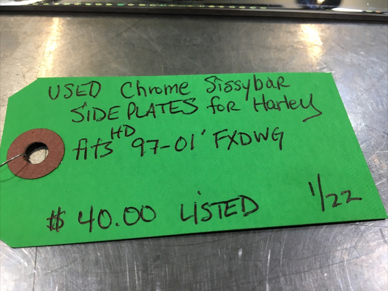 Chrome Sissybar Sideplates For Harley  | Knobtown Cycle