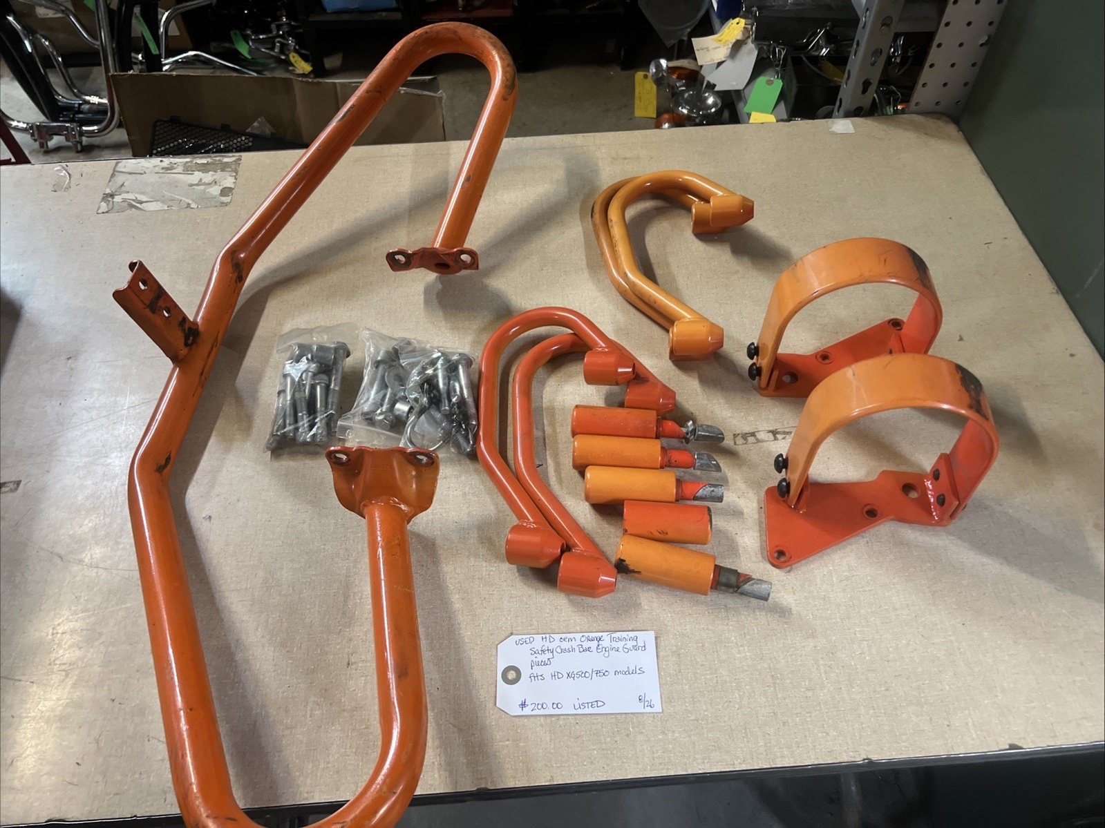 Harley Davidson oem Orange Training Safety Crash Bar Engine