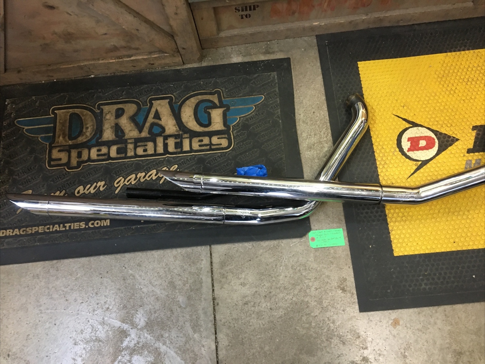 Chrome Straight Shots Staggered #17959 | Knobtown Cycle