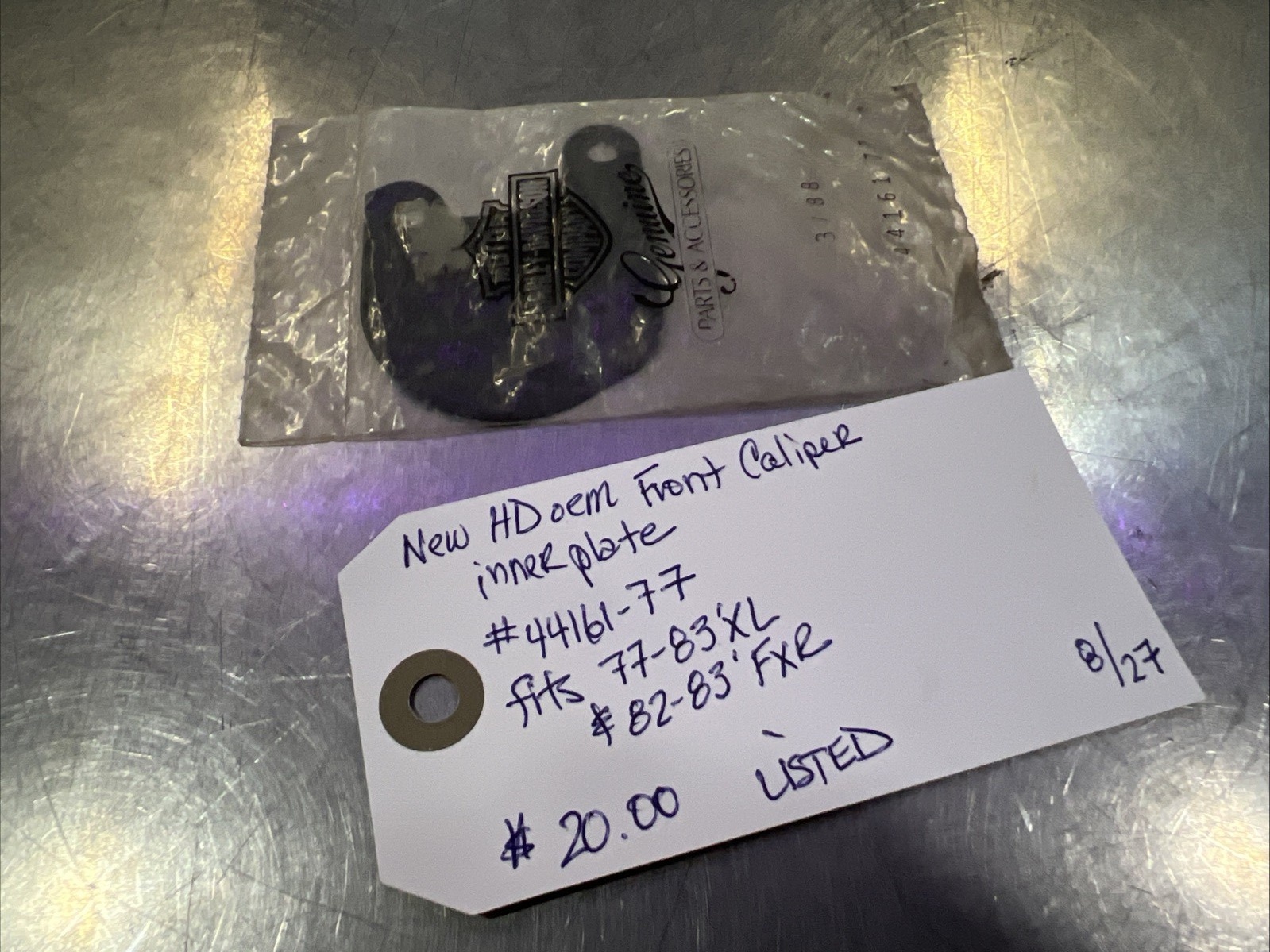 Harley Davidson oem Front Caliper Inner Plate #44161-77