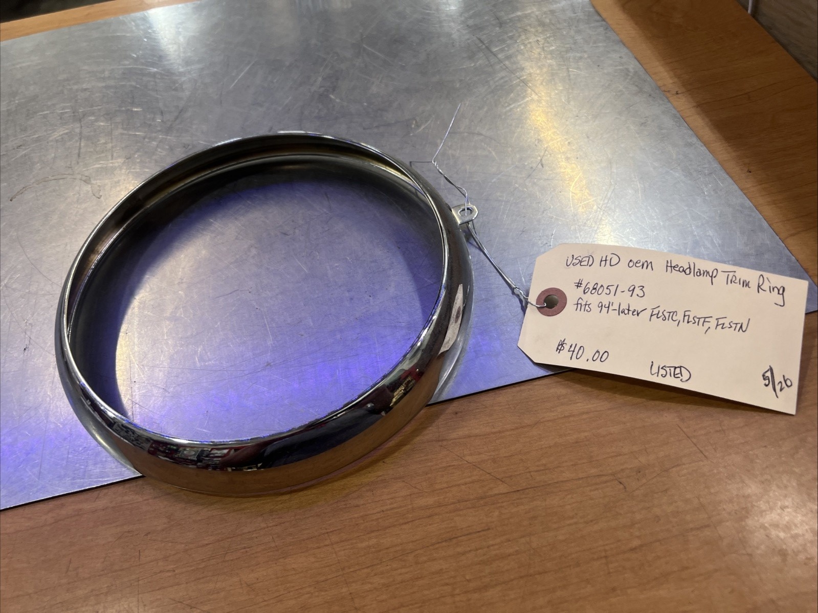 Harley Davidson oem Headlamp Trim Ring #68051-93