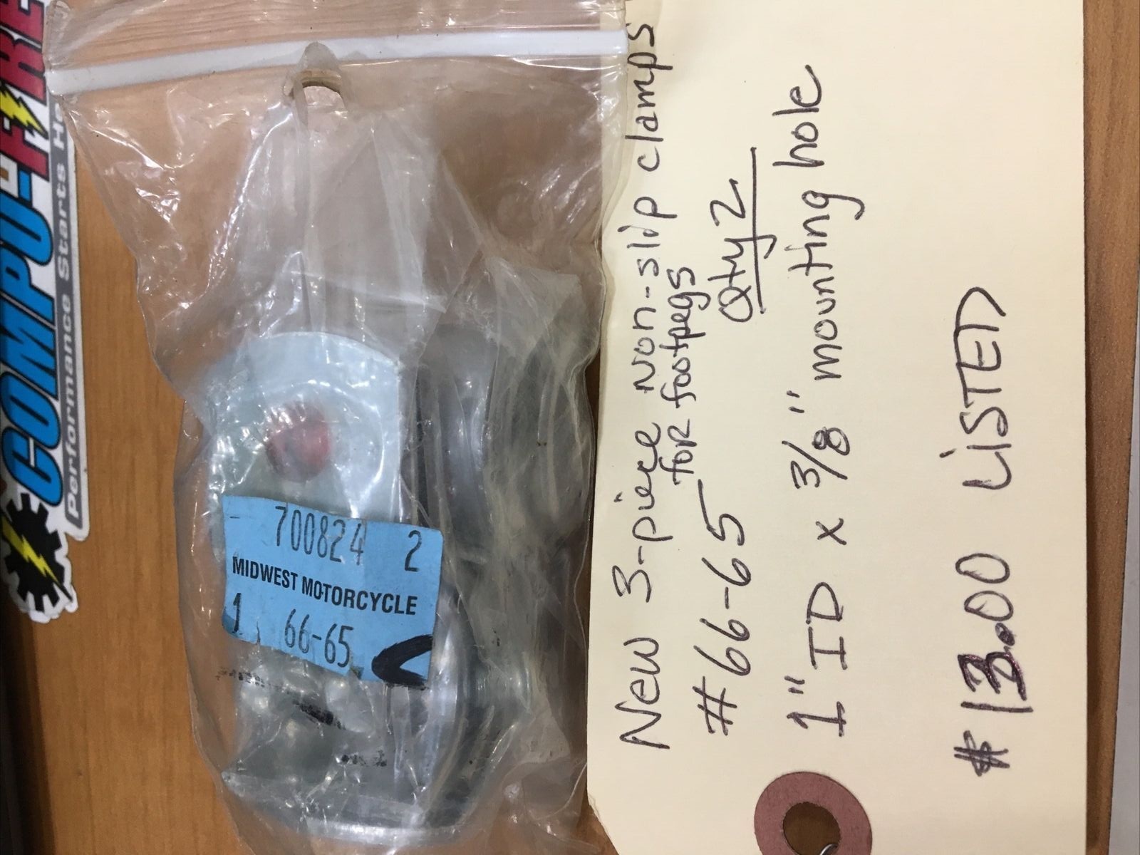 3-Piece Non-Slip Clamps For Footpegs #66-65 | Knobtown Cycle