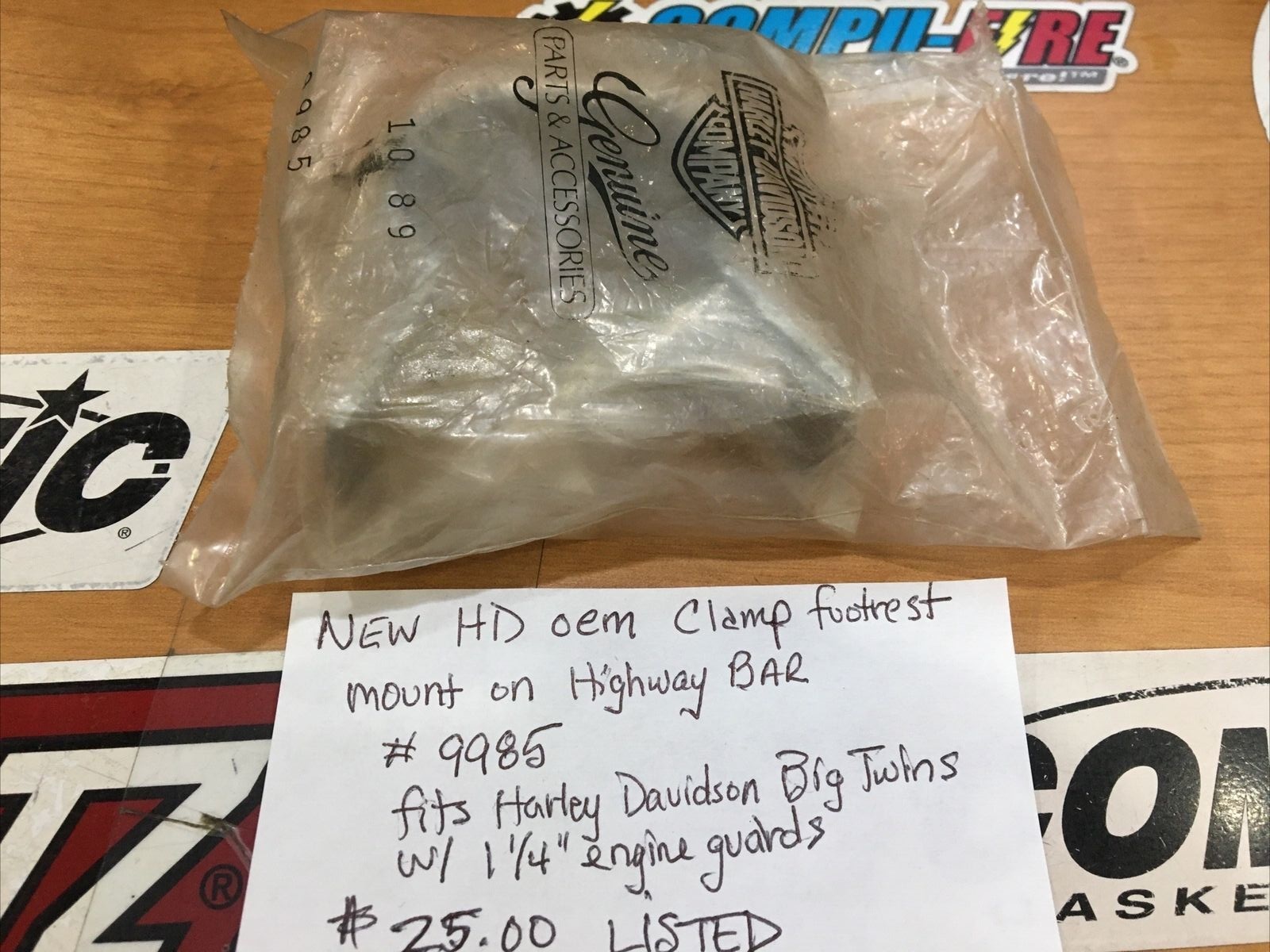 Harley Davidson oem Clamp Footrest Mount On Highway Bar