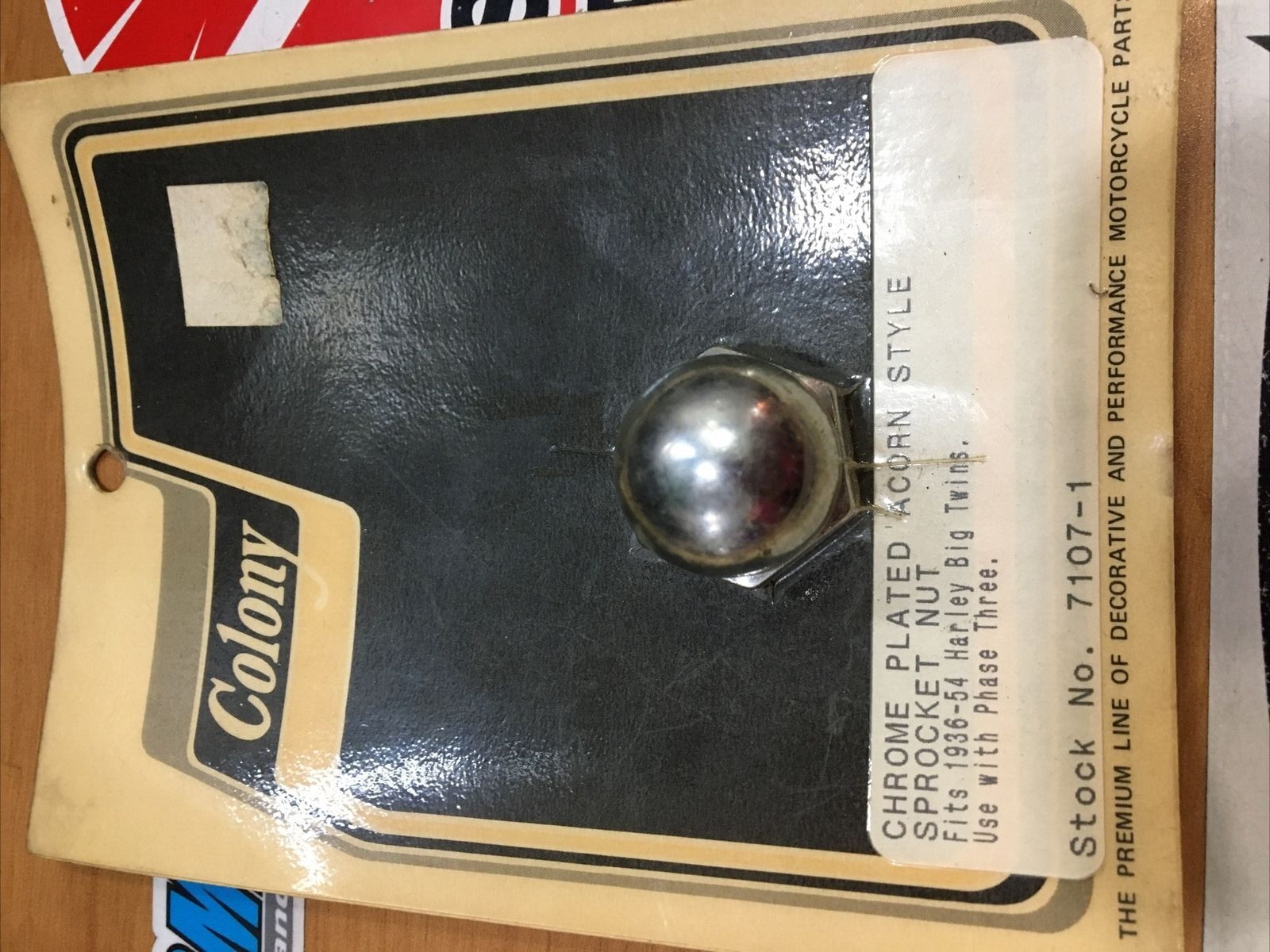 chrome acorn style sprocket nut for Harley #7107-1