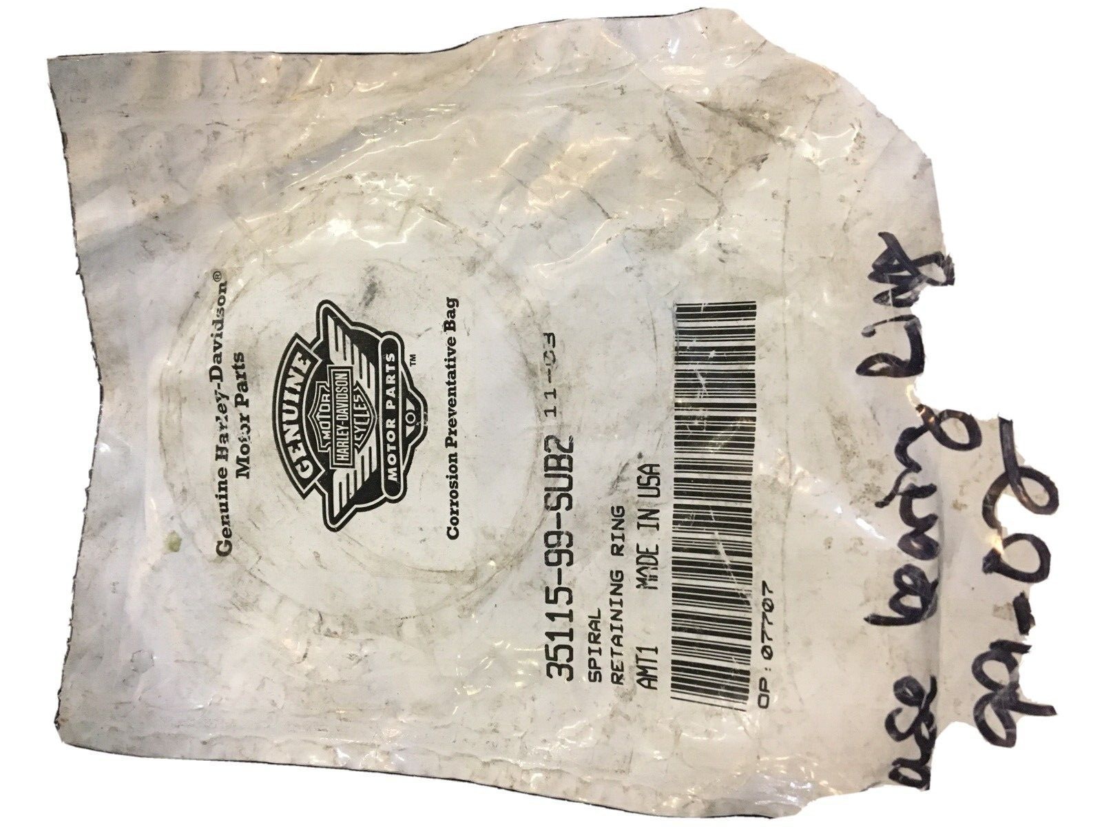 Harley Davidson OEM Spiral Retaining Ring For Crankcase