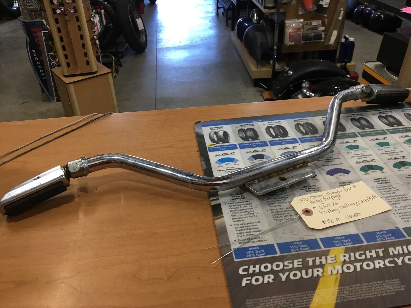 Chrome Mustache Bar And Harley Footpegs #27-0626