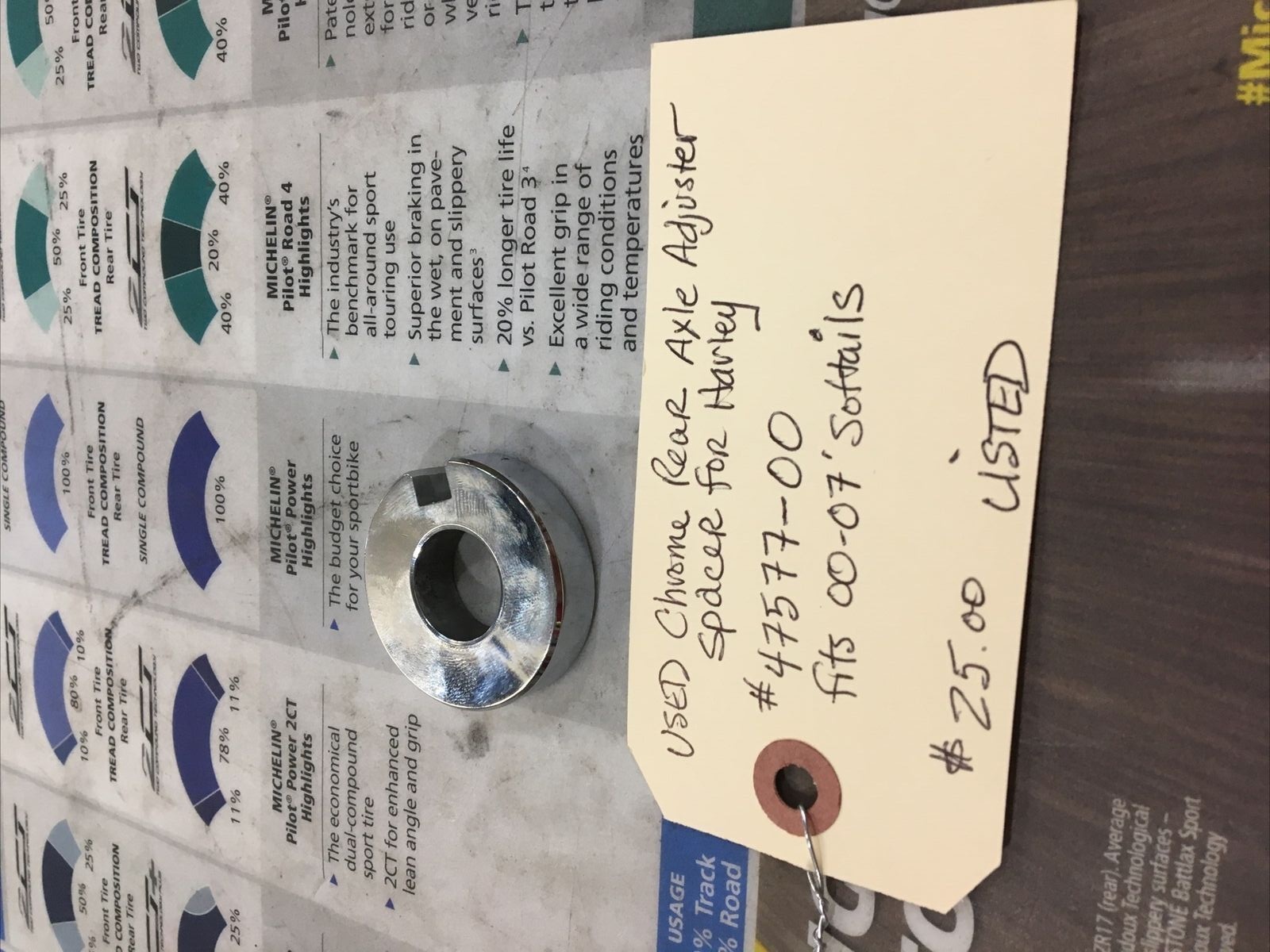 Chrome Rear Axle Adjuster Spacer For Harley #47577-00