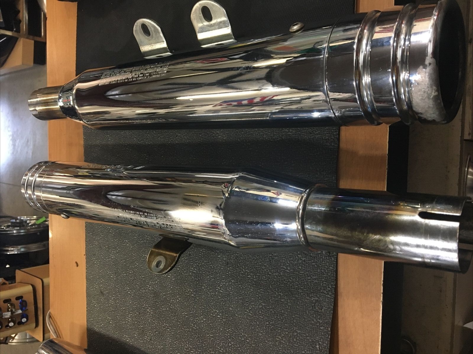 Harley Davidson Screamin Eagle mufflers with end caps
