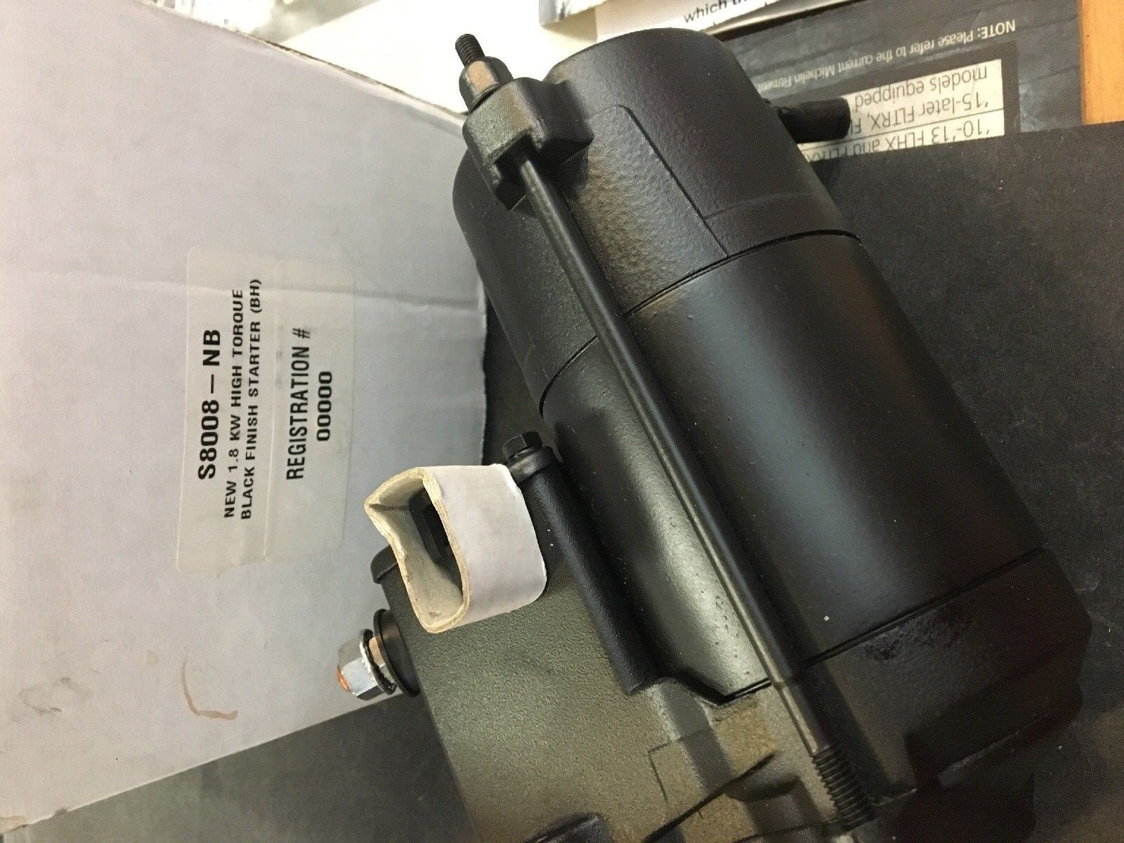 Black 1.8 kw Starter Motor #S8008-NB | Knobtown Cycle