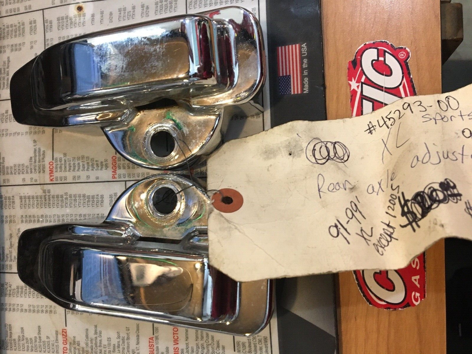 Harley Davidson Chrome Rear Axle Covers XL #45293-00