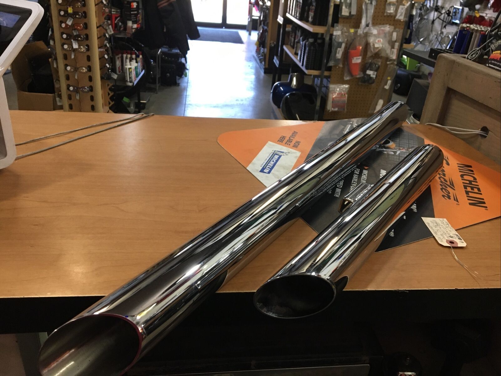 Hard-Krome Double D’s slip-on mufflers #84-2015