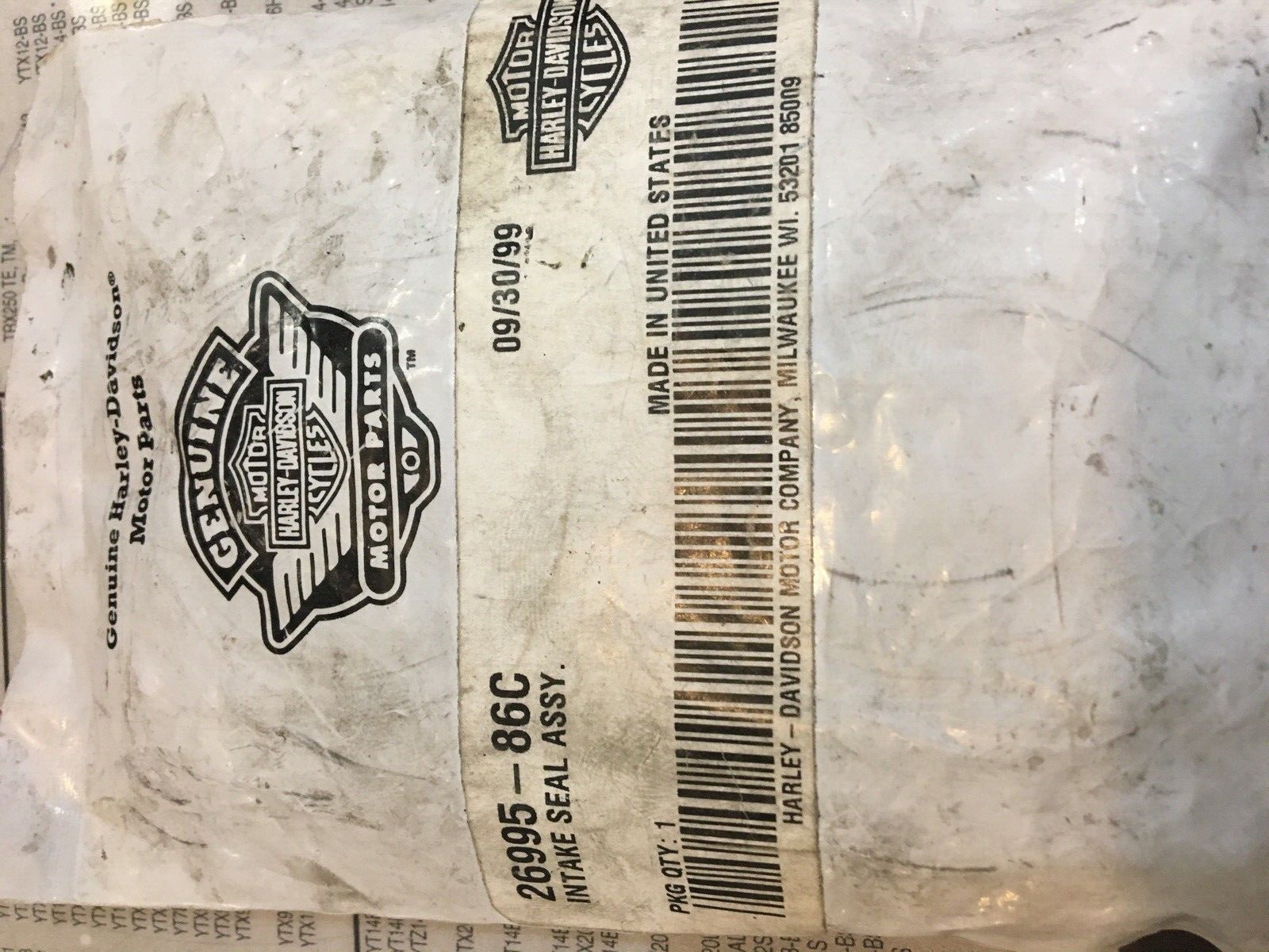 Harley Davidson OEM Front And Rear Intake Seal Set