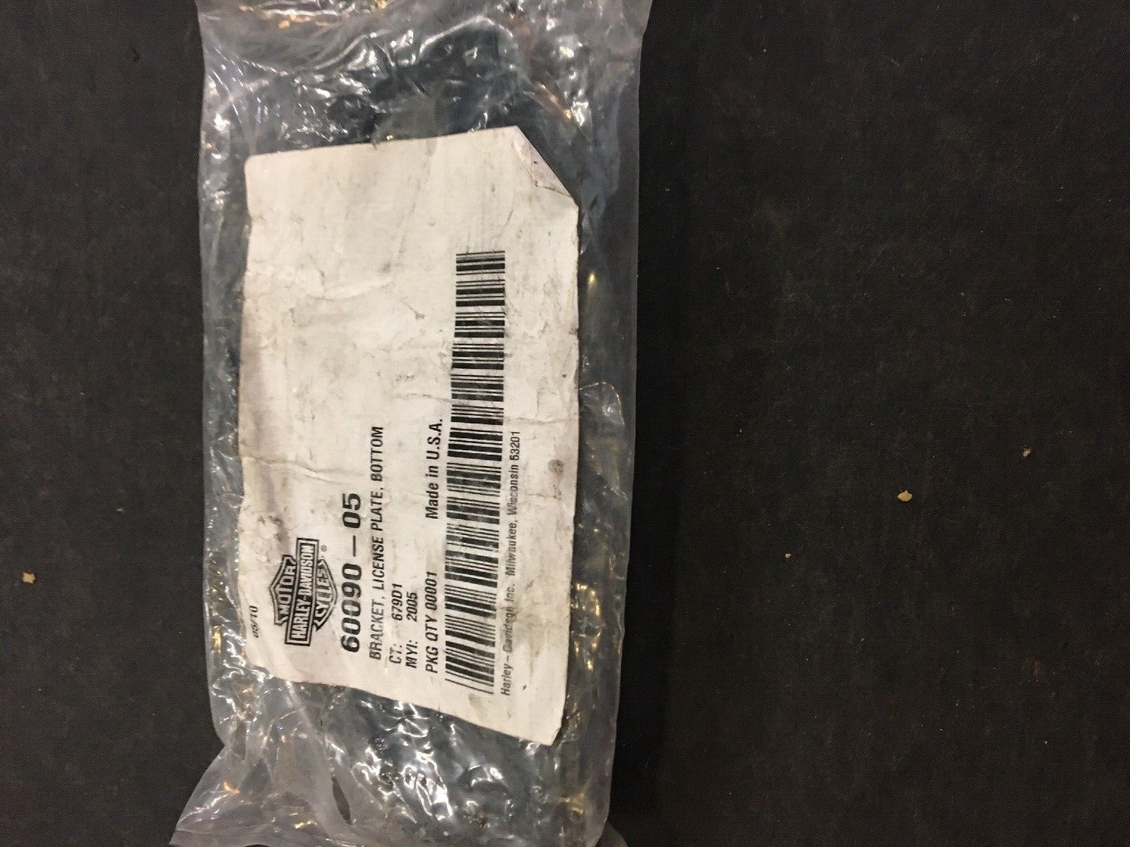 Harley Davidson OEM License Plate Bracket,bottom #60090-05