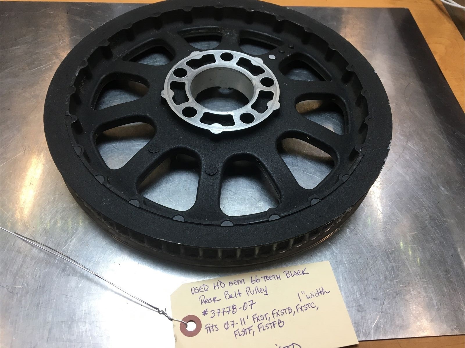 Harley Davidson oem 66 Tooth Black Rear Belt Pulley