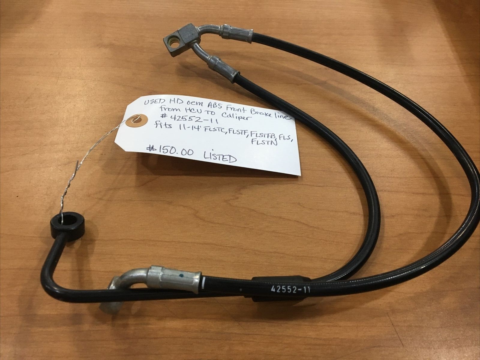 Harley Davidson Oem ABS Front Brake Line From HCU To Caliper