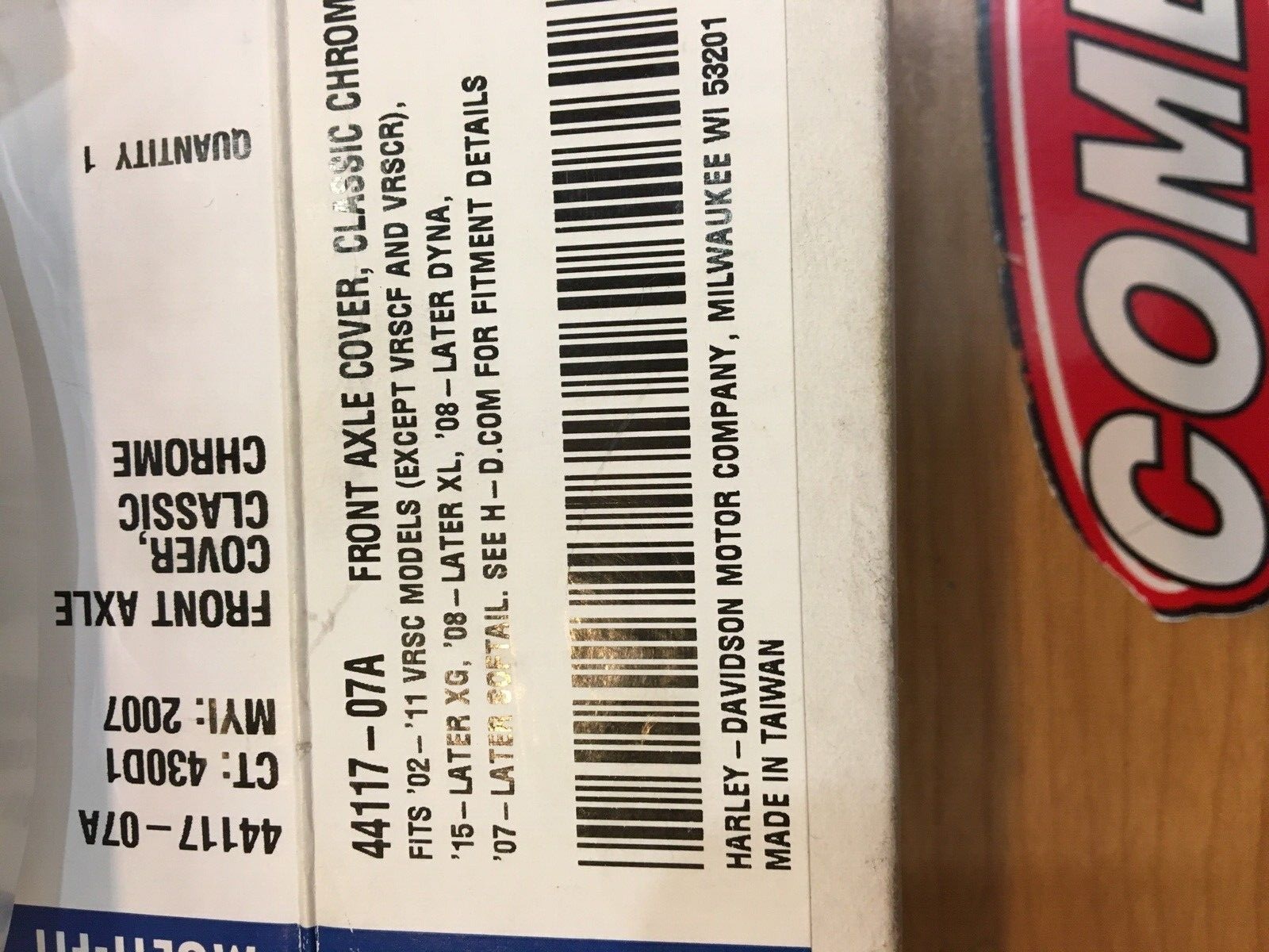 Harley Davidson Classic Chrome Front Axle Covers #44117-07A