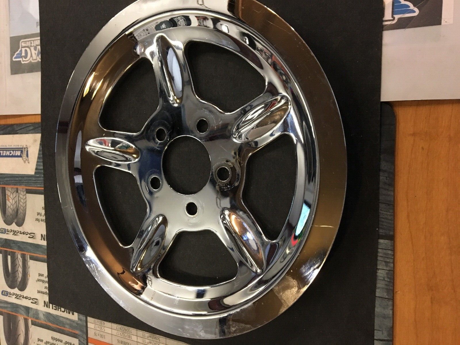 Chrome Rear Pulley Cover #42-0934 | Knobtown Cycle