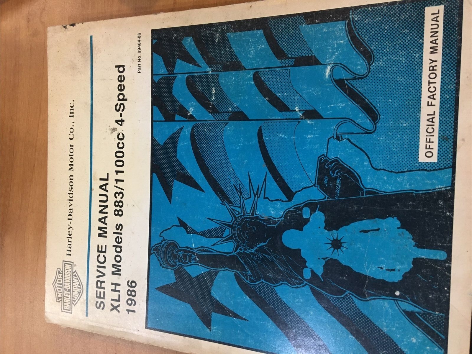 Harley Davidson Service Manual 1986’ XLH883/1100 4-speed
