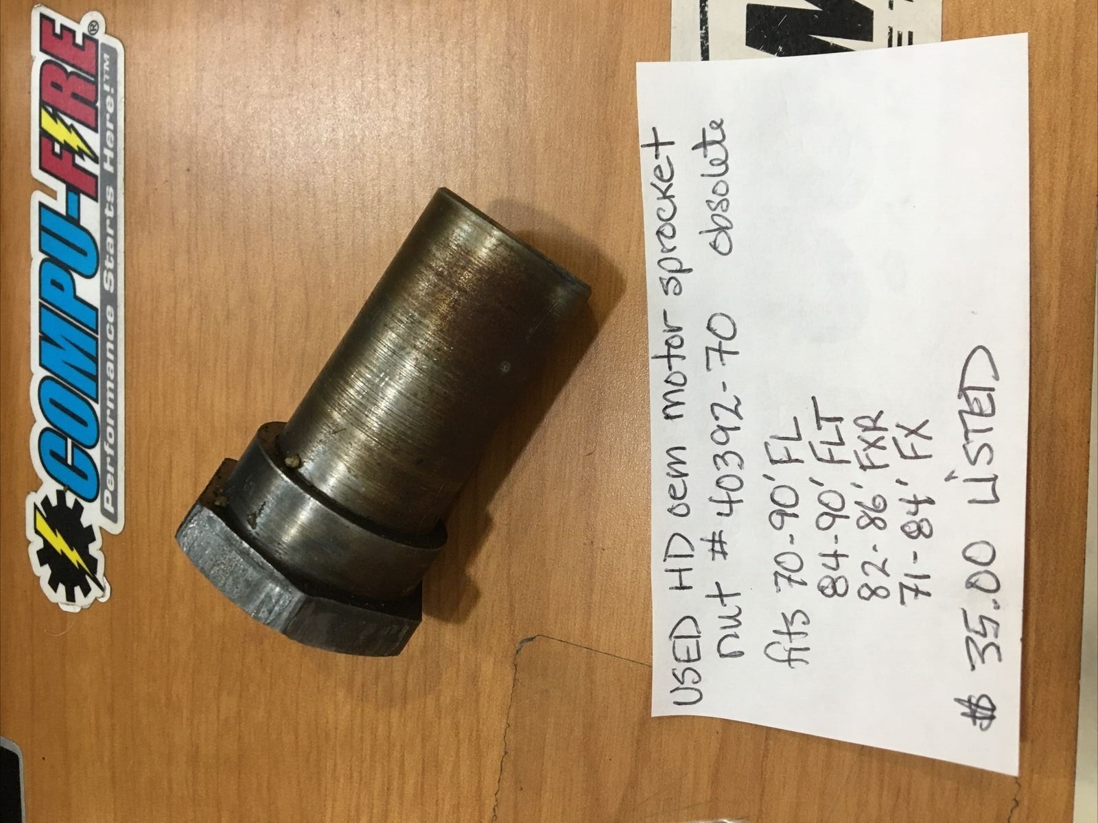 Harley Davidson Oem Motor Sprocket Nut #40392-70