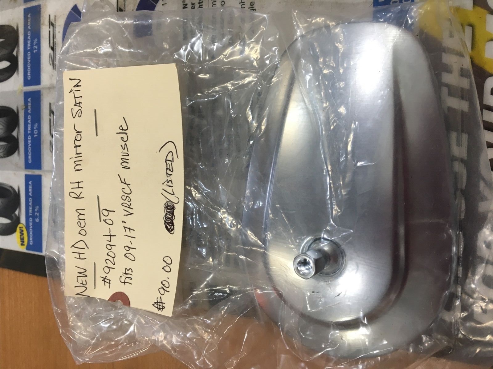 Harley Davidson oem RH Mirror Satin #92094-09