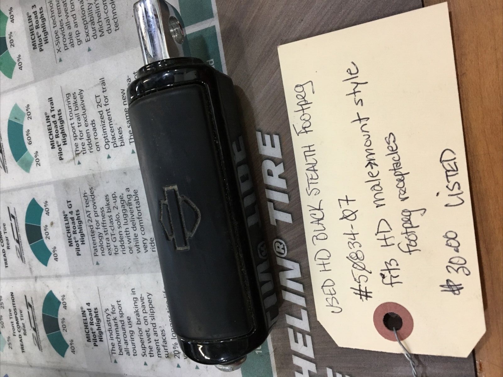 Harley Davidson oem Black Stealth Footpeg #50834-07