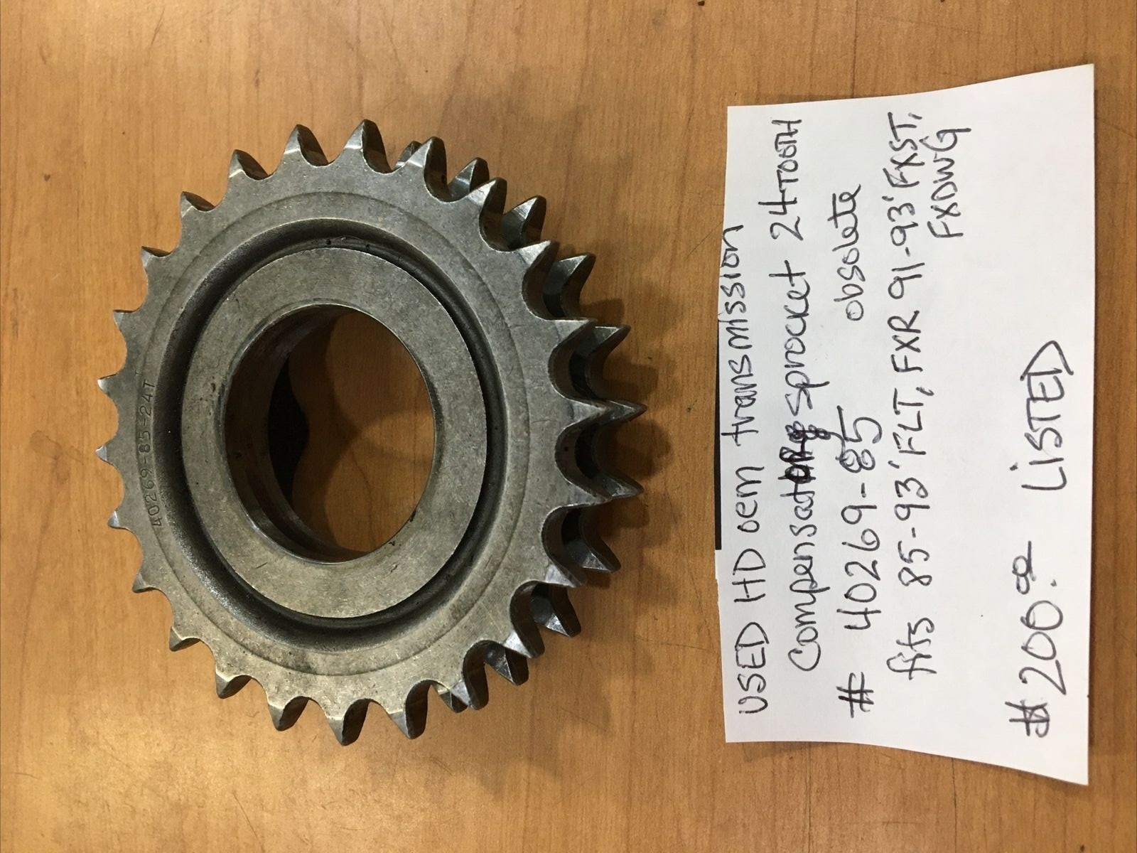 Harley Davidson Oem Compensator Sprocket 24 Tooth #40269-85
