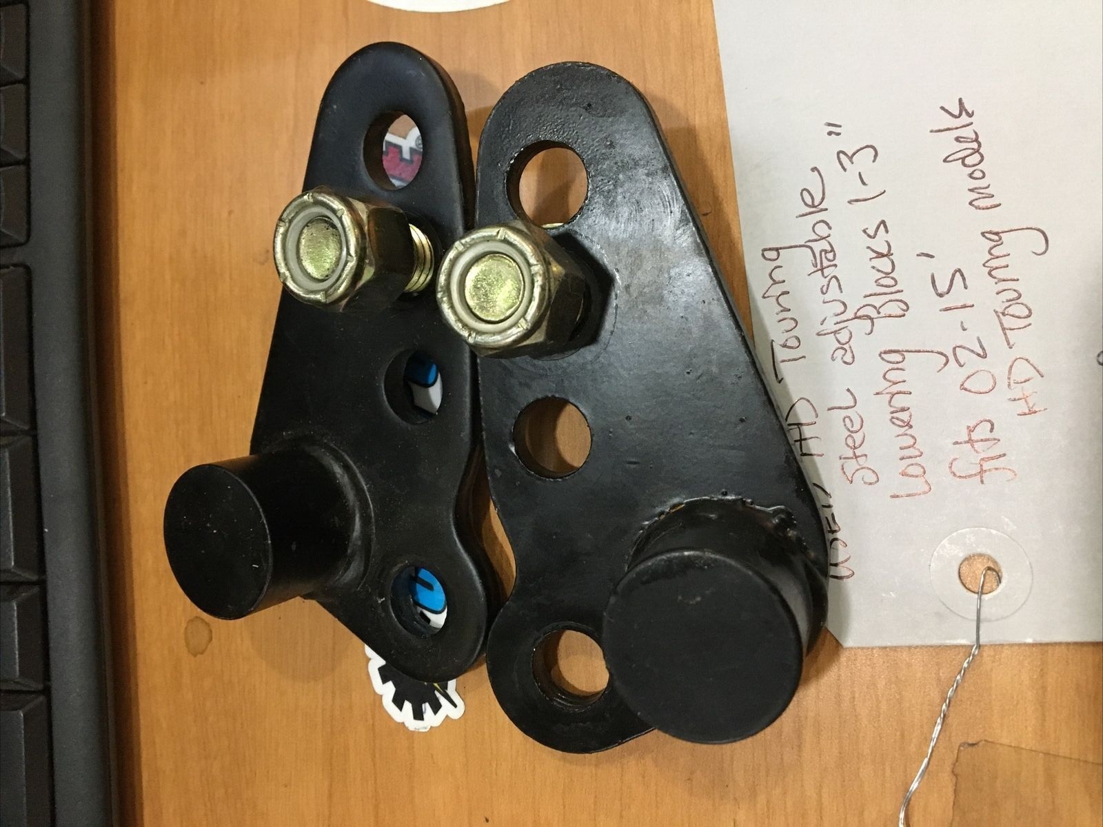 Harley Davidson steel adjustable lowering blocks