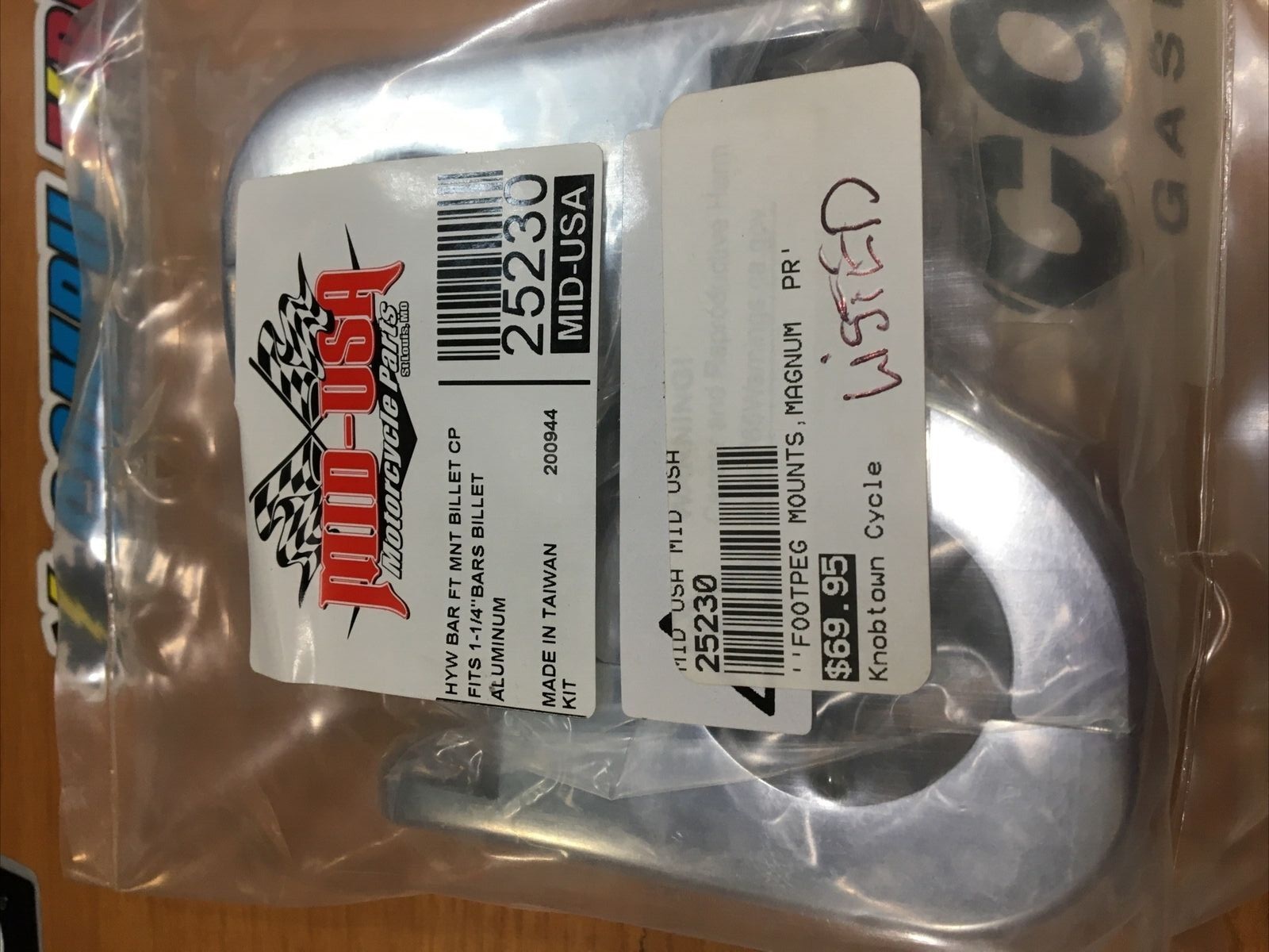 Chrome Footpeg Mounting Kit For Highway Bars For Harley