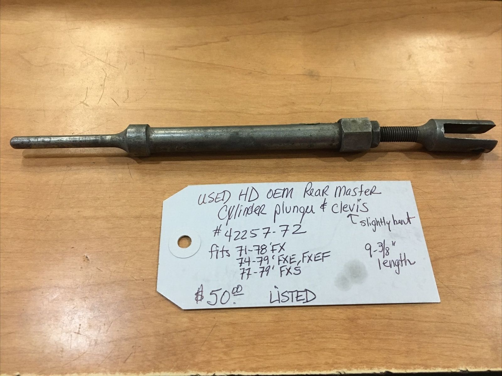 Harley Davidson OEM Rear master cylinder plunger and clevis