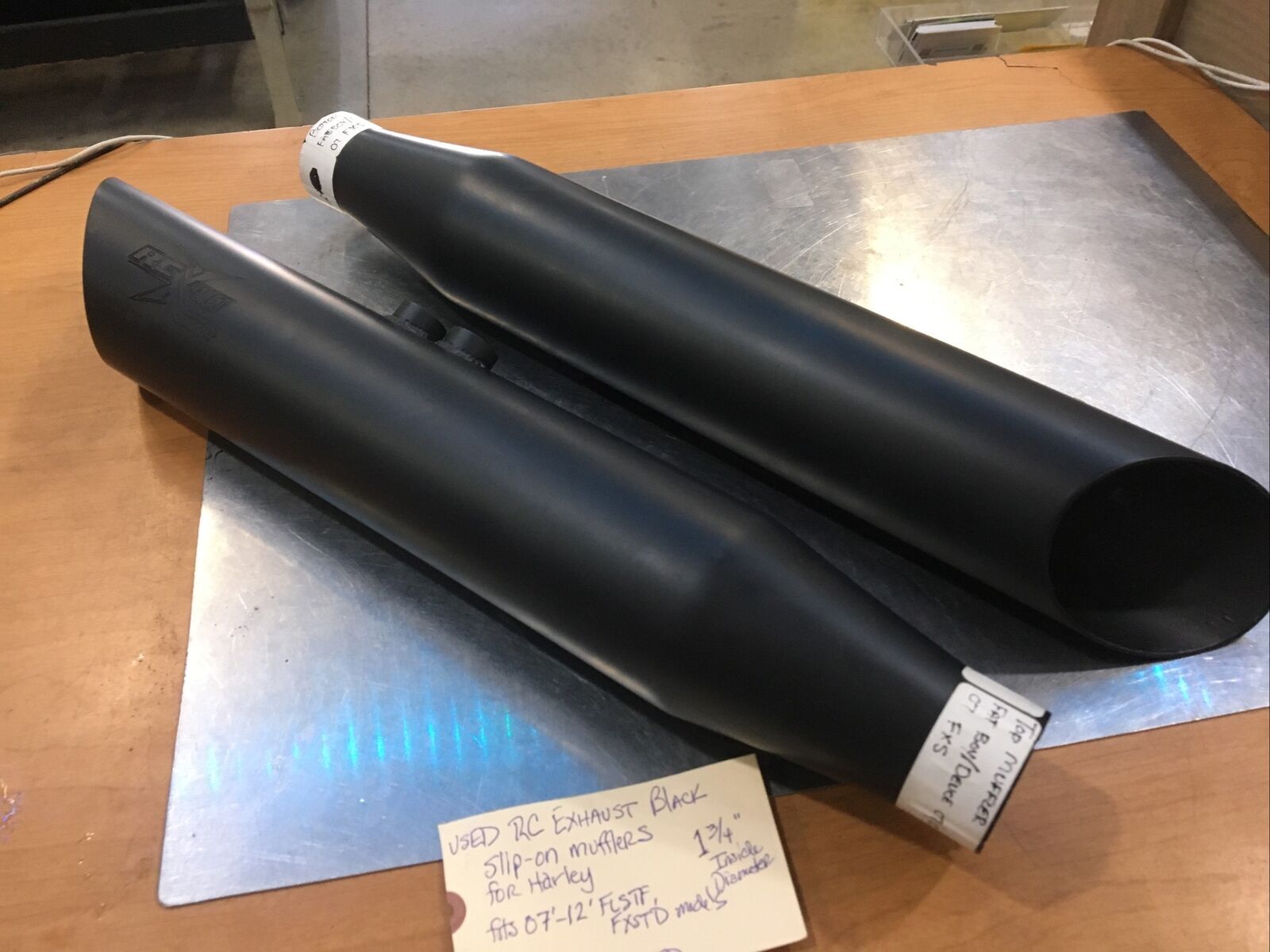 Exhaust Black Slip-on Mufflers For Harley | Knobtown Cycle