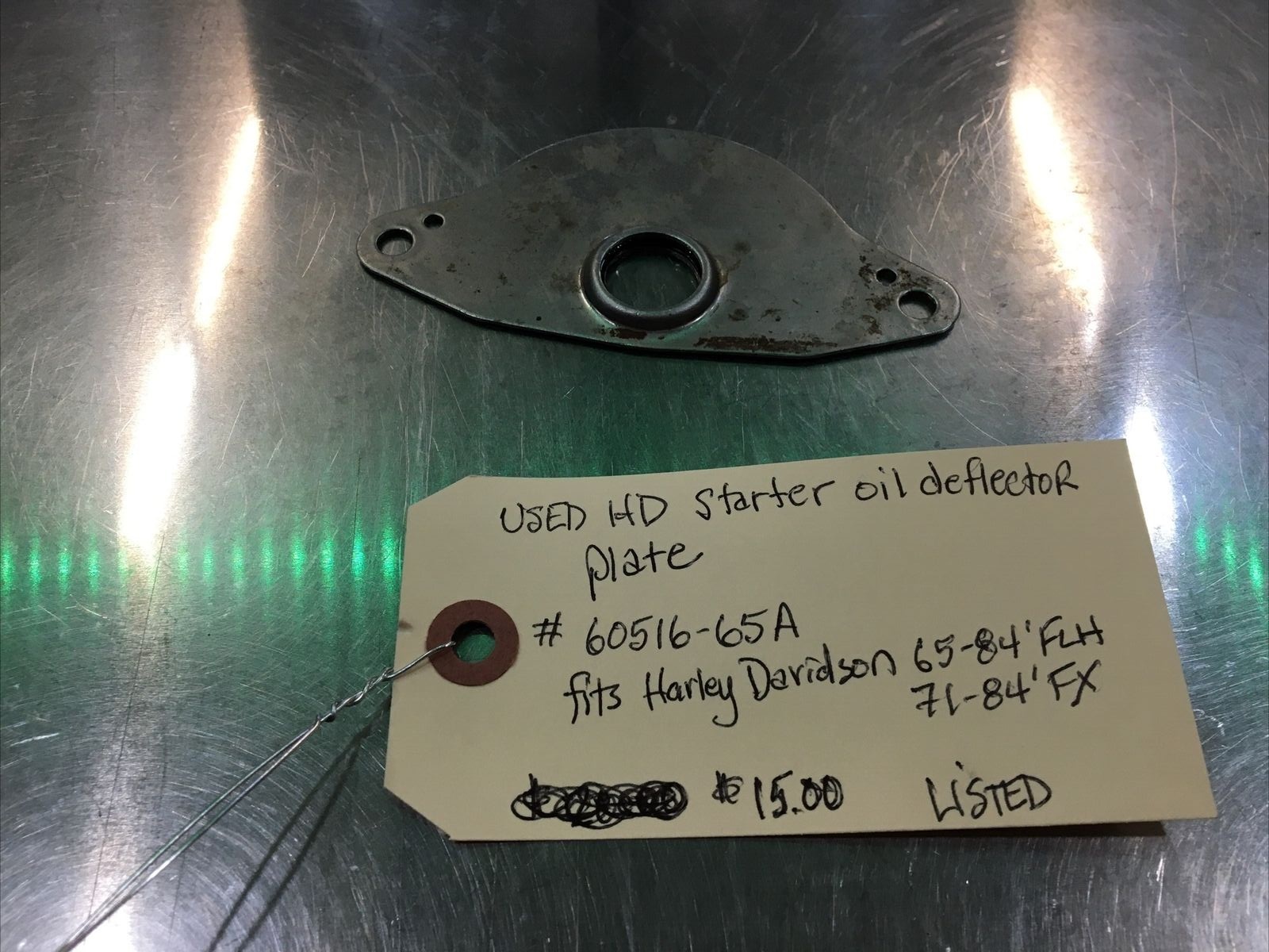 Harley Davidson Starter Oil Deflector Plate #60516-65A