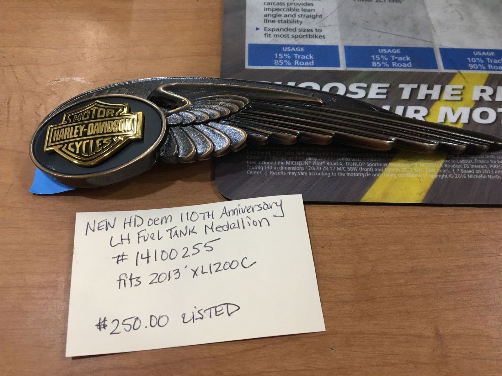 Harley Davidson oem 110TH Anniversary LH Fuel Tank Medallion