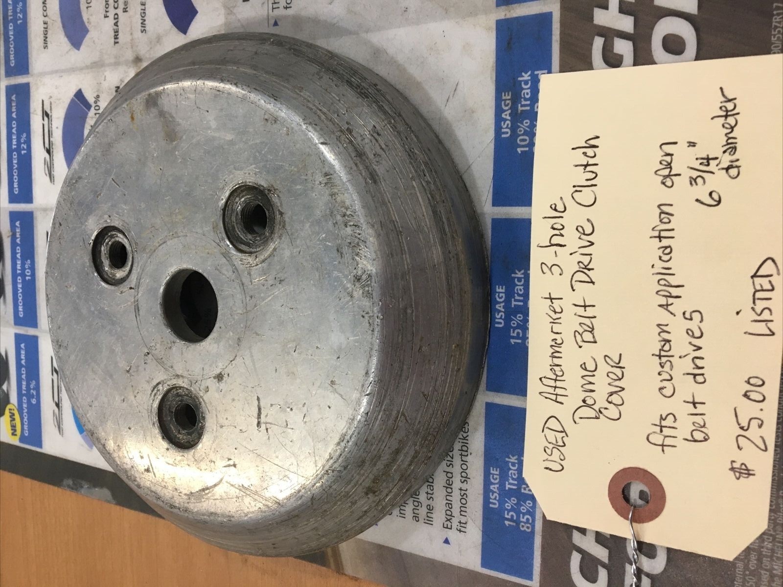 Aftermarket 3-Hole Dome Belt Drive Clutch Cover