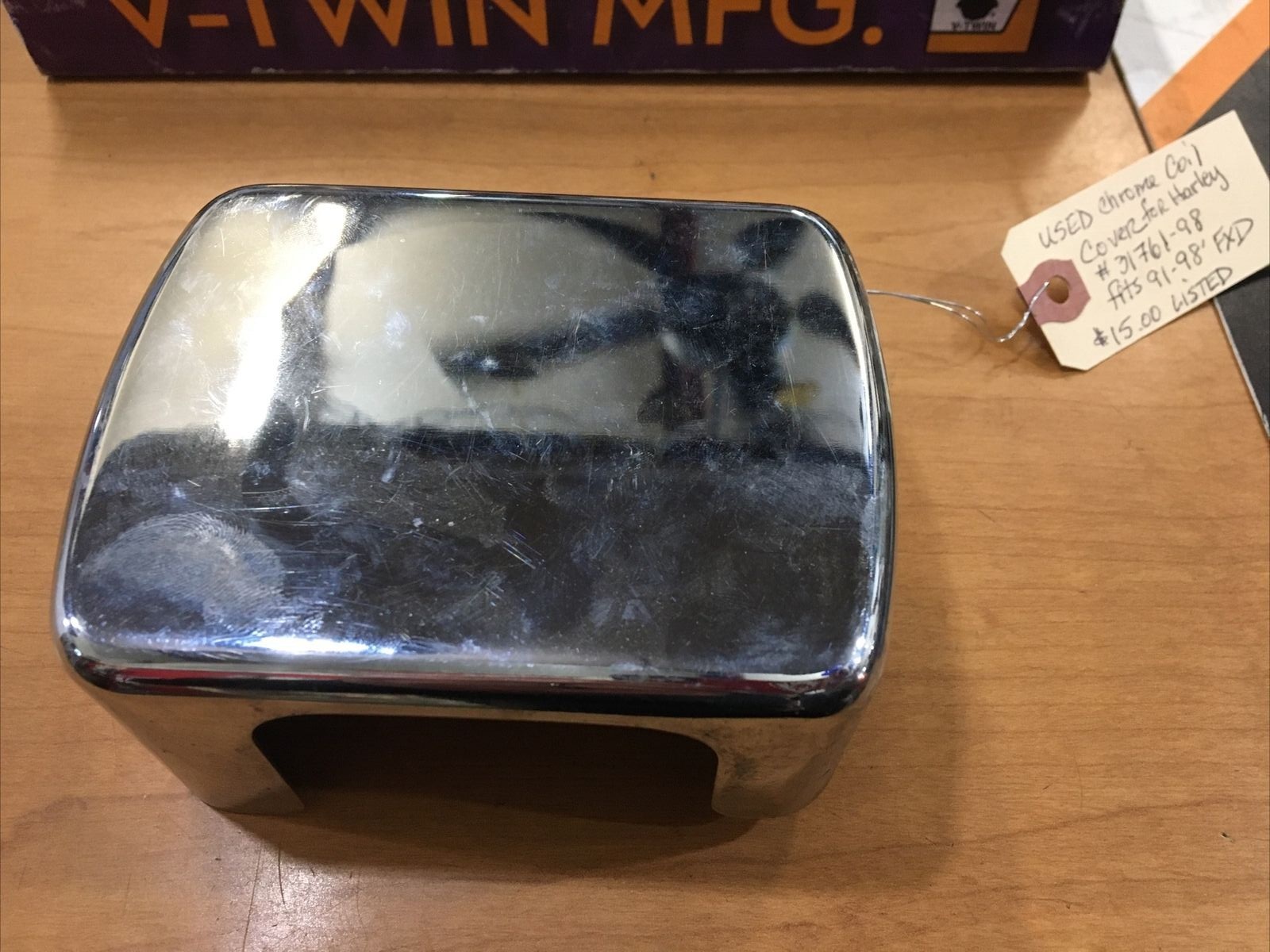 Chrome coil cover for Harley #31761-98 | Knobtown Cycle