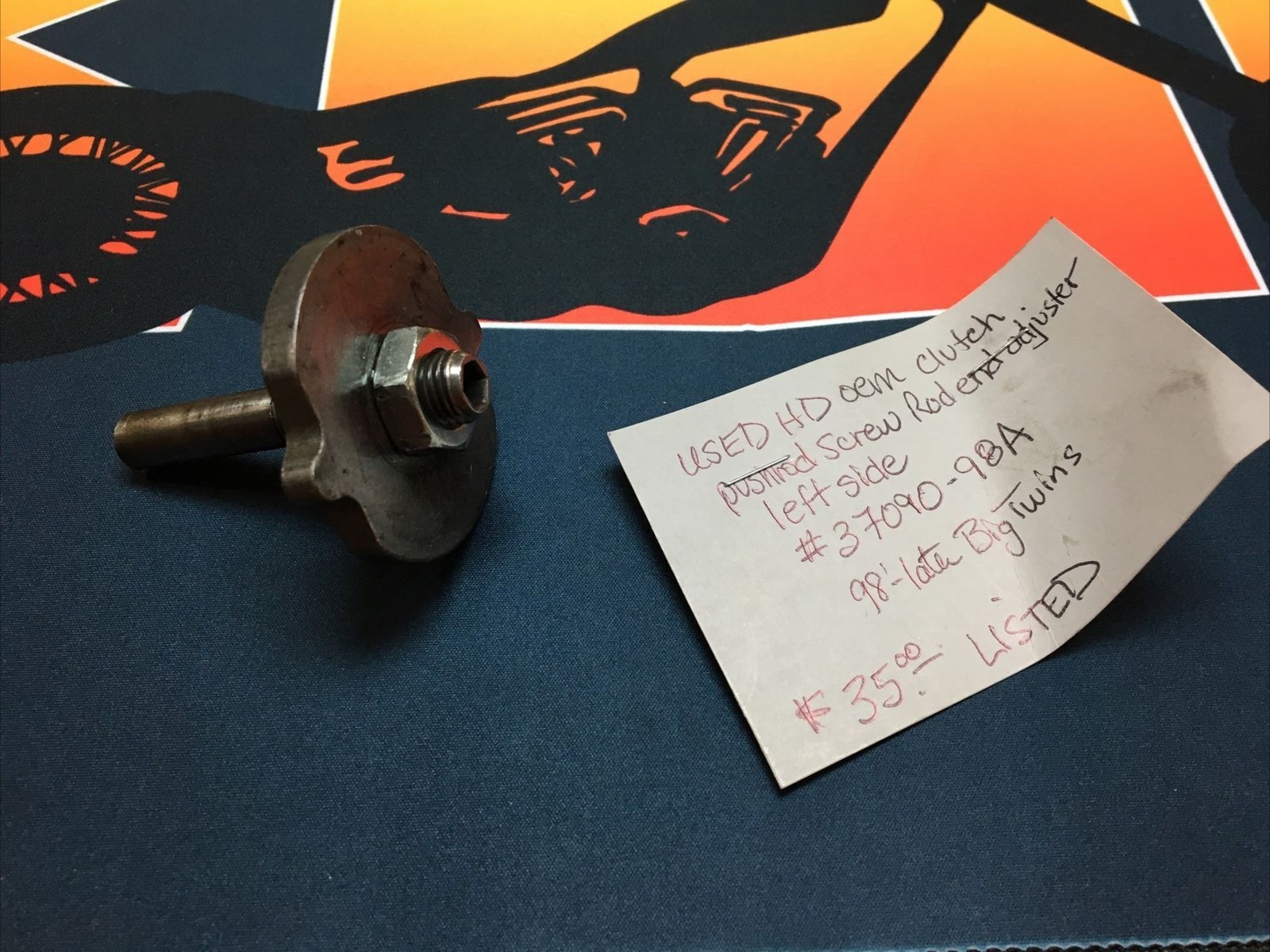 Harley Davidson oem Clutch Pushrod Screw Rod End Adjuster