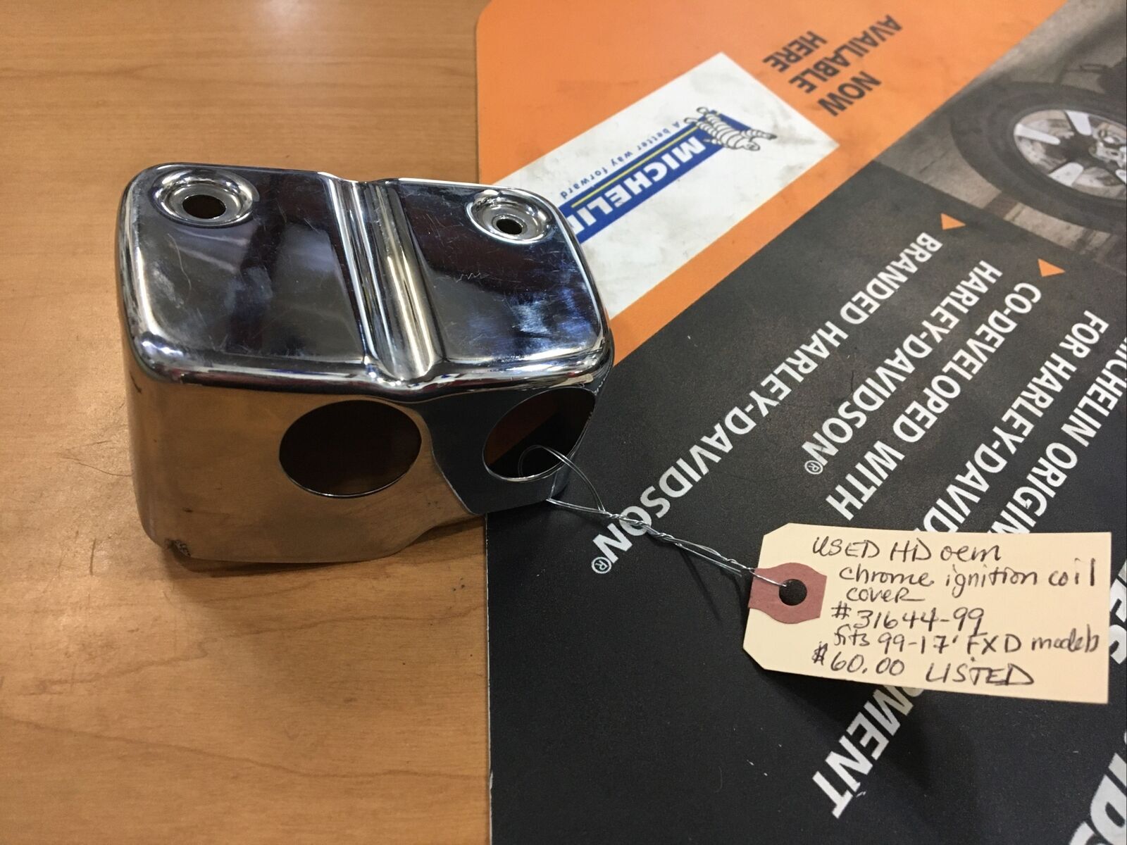 Harley Davidson OEM chrome igntion coil cover #31644-99