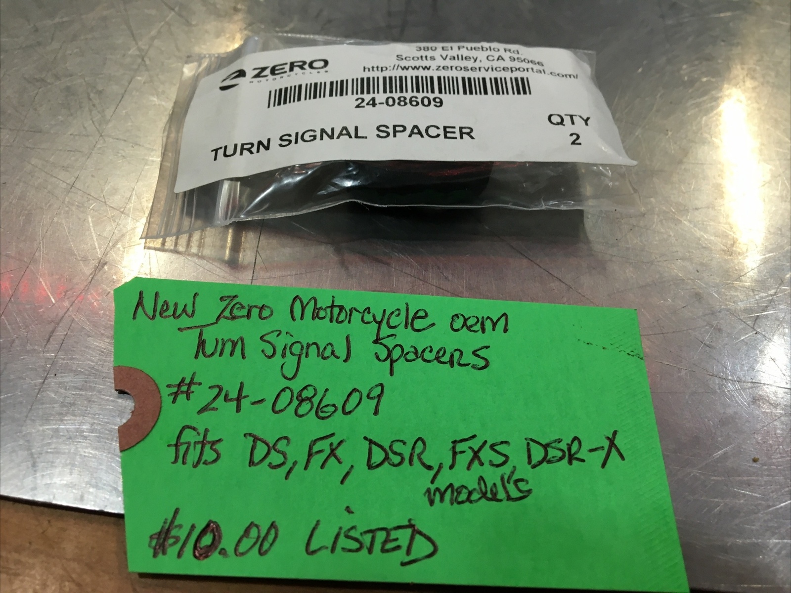 Zero Motorcycle oem Turn Signal Spacers #24-08609