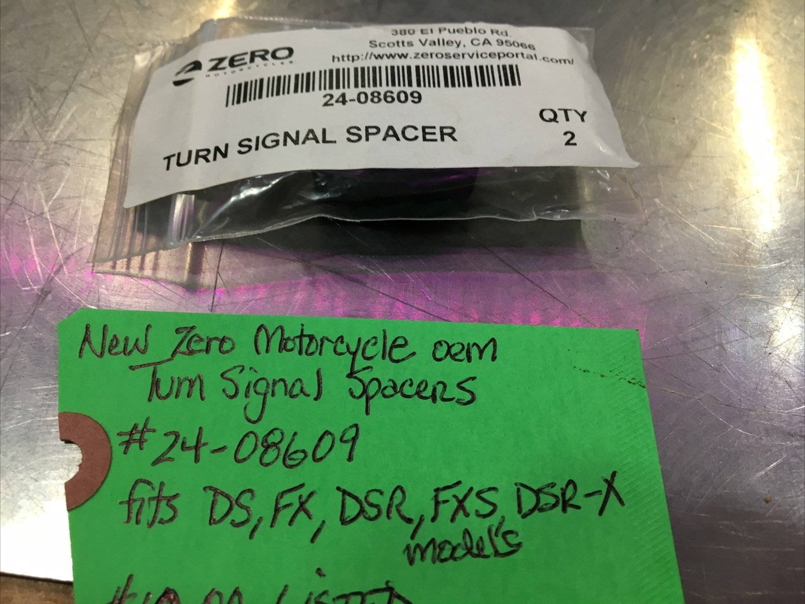 Zero Motorcycle oem Turn Signal Spacers #24-08609