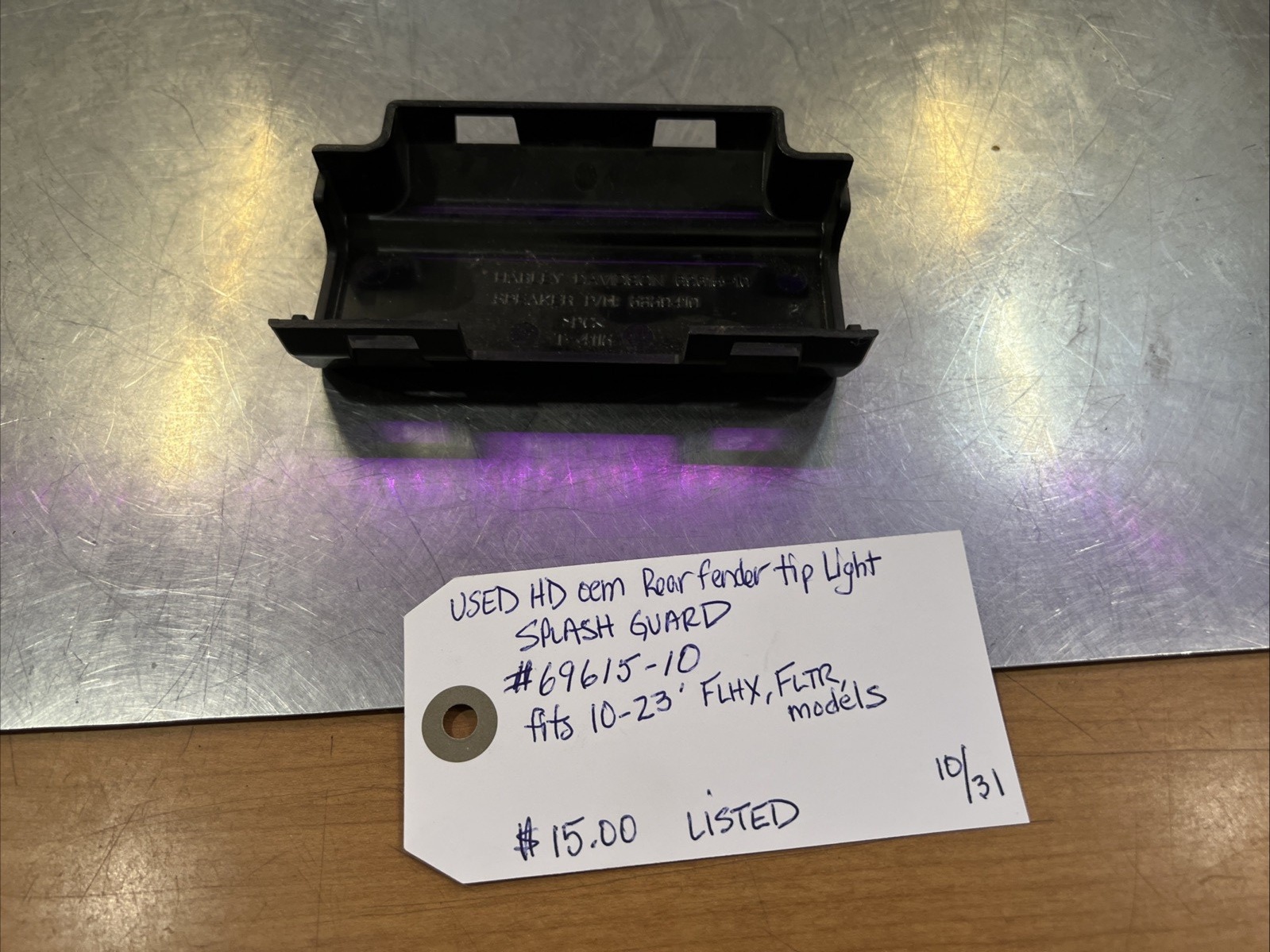 Harley Davidson oem Rear Fender Tip Light Splash Guard