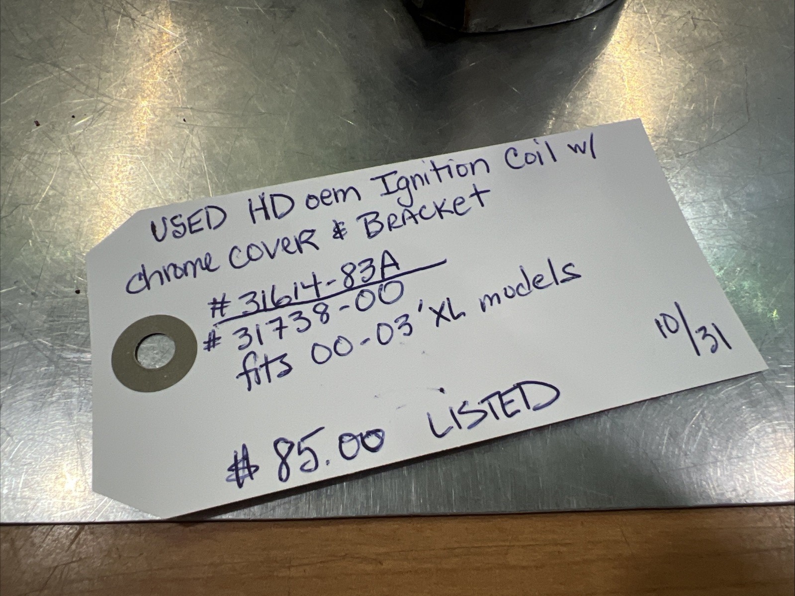 Harley Davidson oem Ignition Coil W/Chrome Cover & Bracket