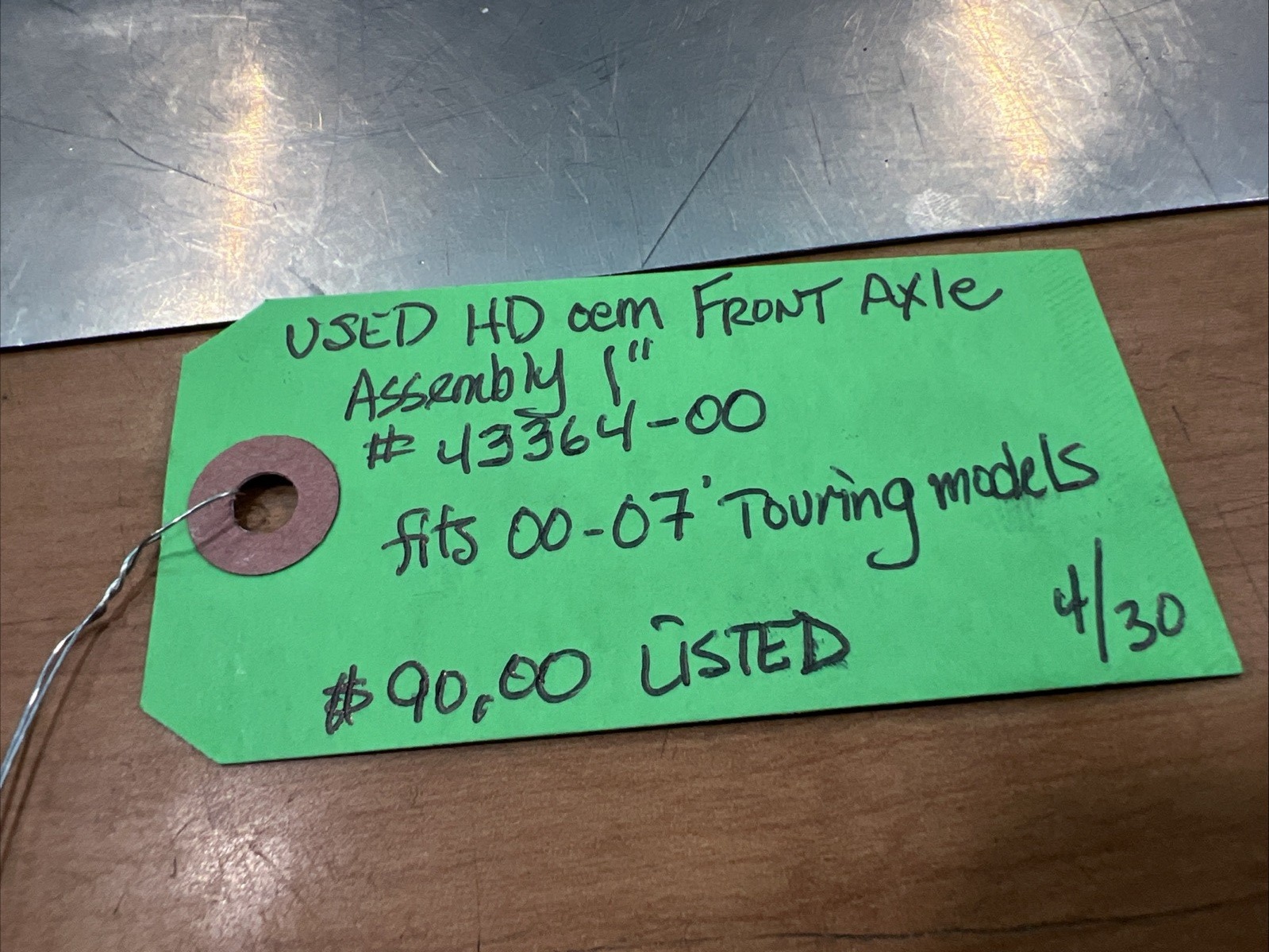 Harley Davidson oem Front Axle Assembly 1” #43364-00