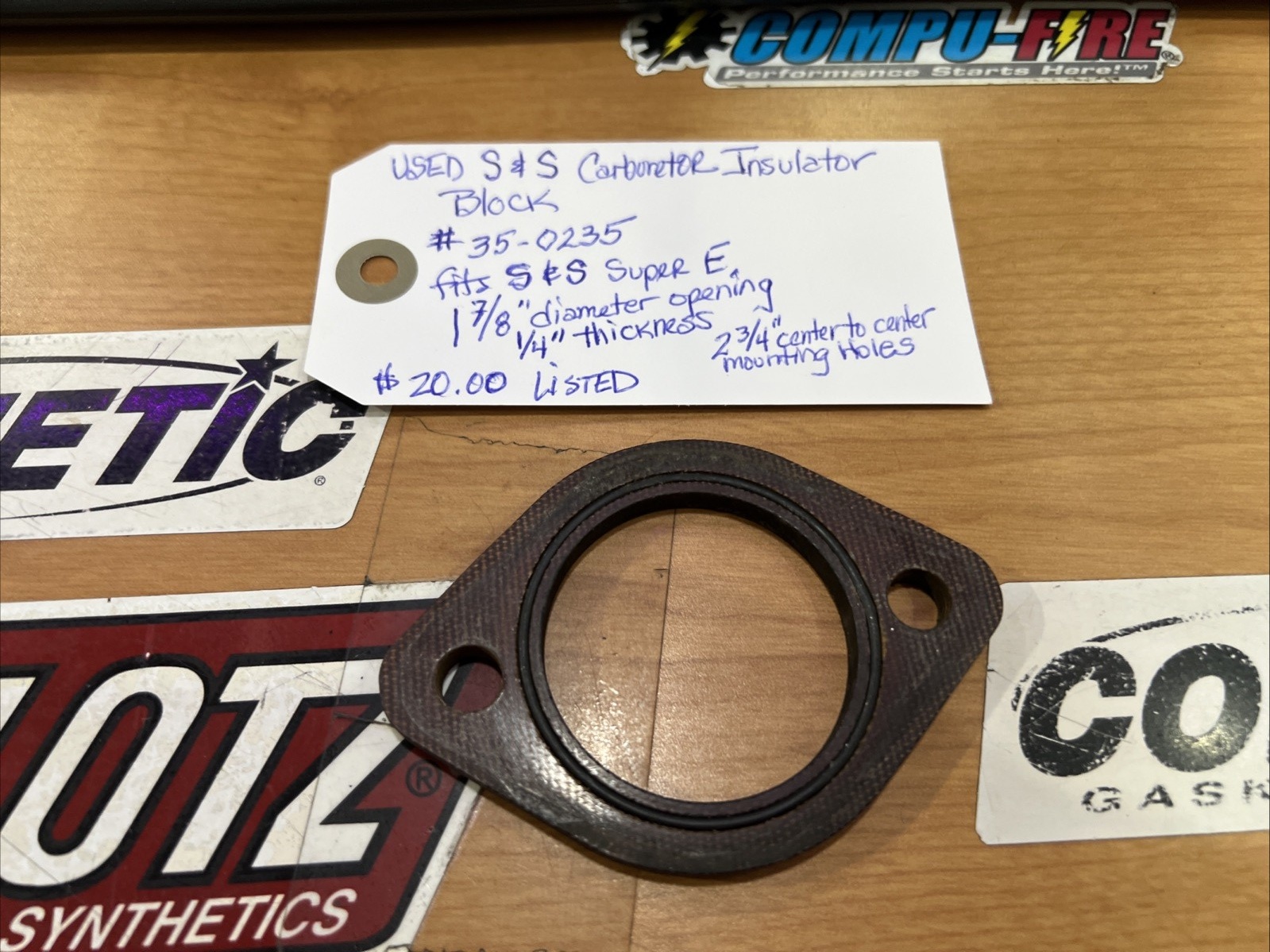 S&S Carburetor Insulator Block #35-0235 | Knobtown Cycle