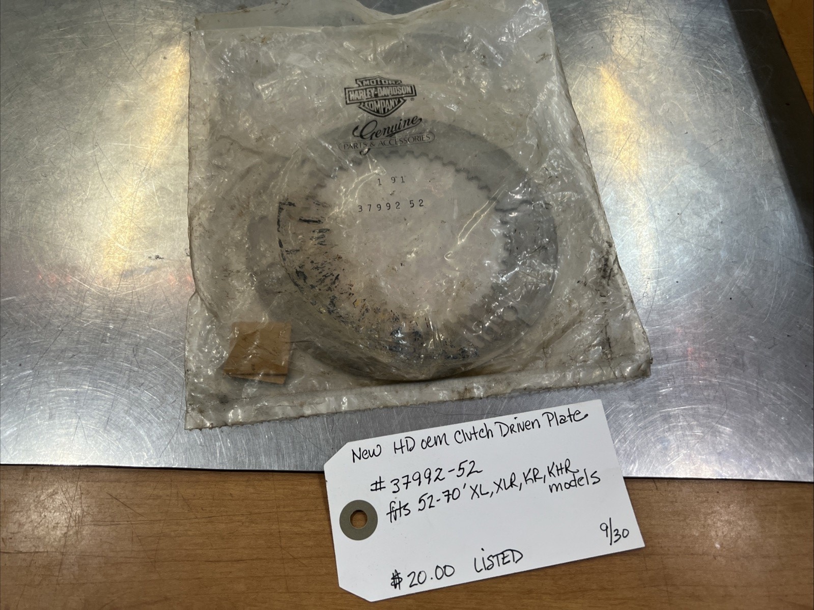 harley davidson oem Clutch Driven Plate #37992-52