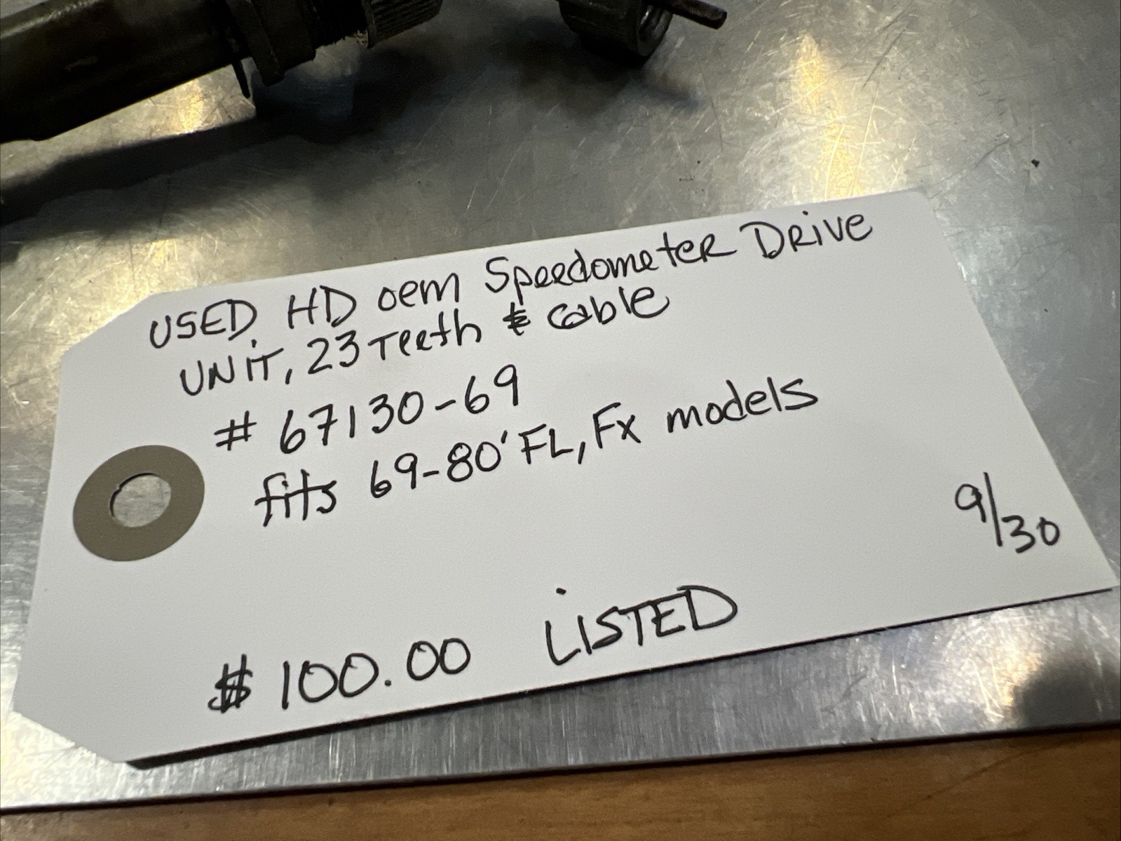 Harley Davidson oem Speedometer Drive Unit, 23 Teeth & Cable