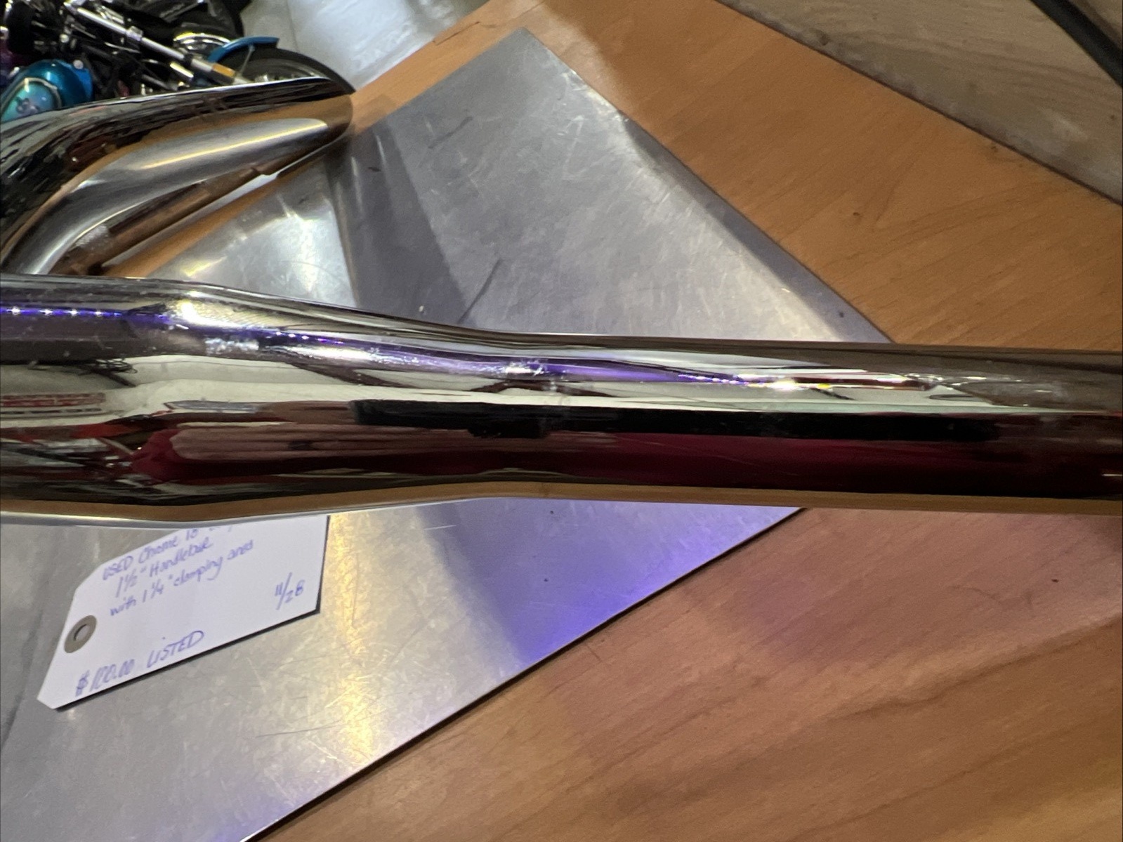 Chrome 18” Hefty Ape Hanger 1-1/2” Handlebar