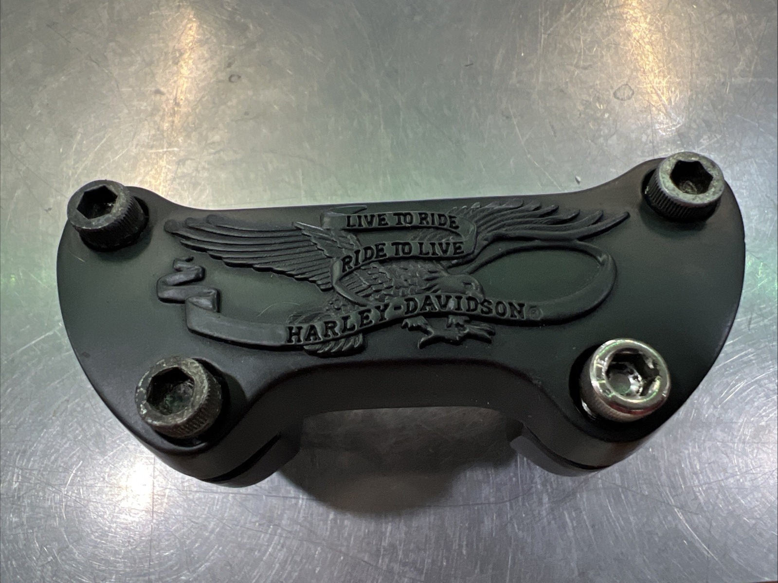 Harley Davidson Live To Ride Handlebar Clamp & Risers Black