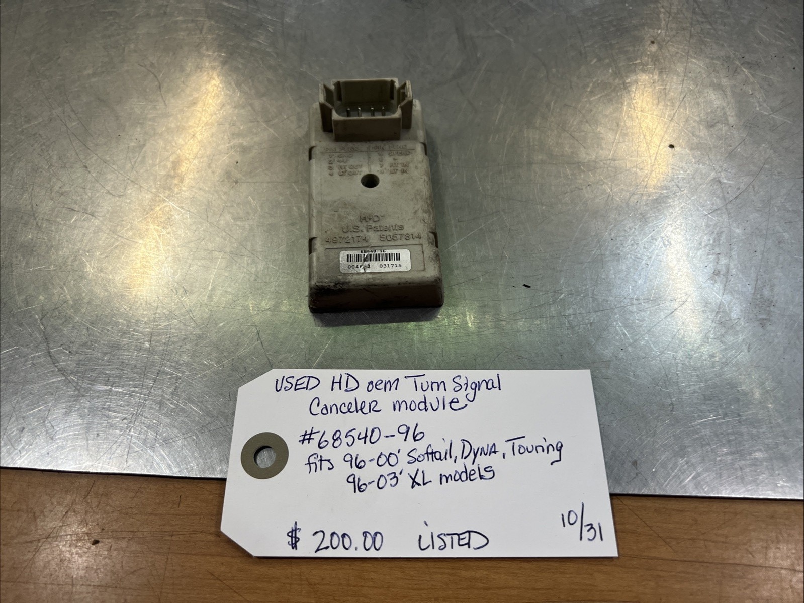 Harley Davidson oem Turn Signal Canceler Module #68540-96