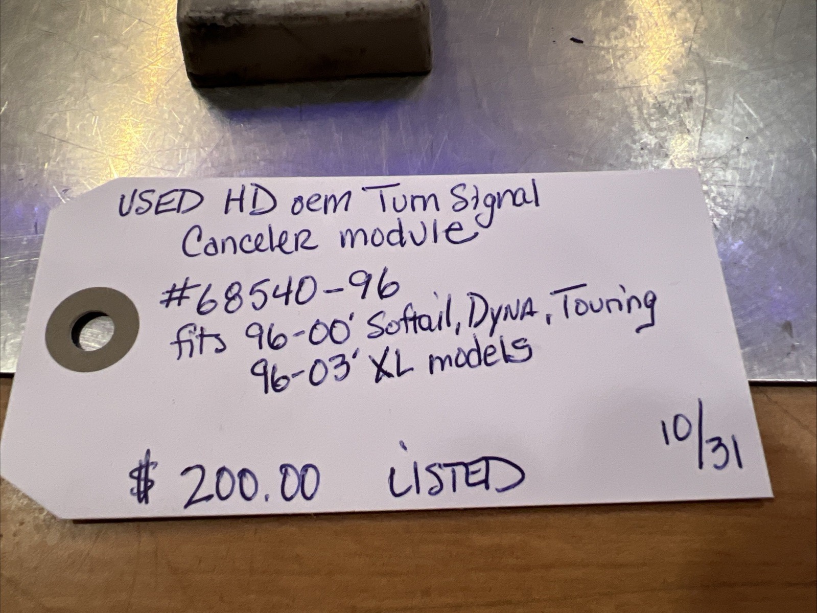 Harley Davidson oem Turn Signal Canceler Module #68540-96